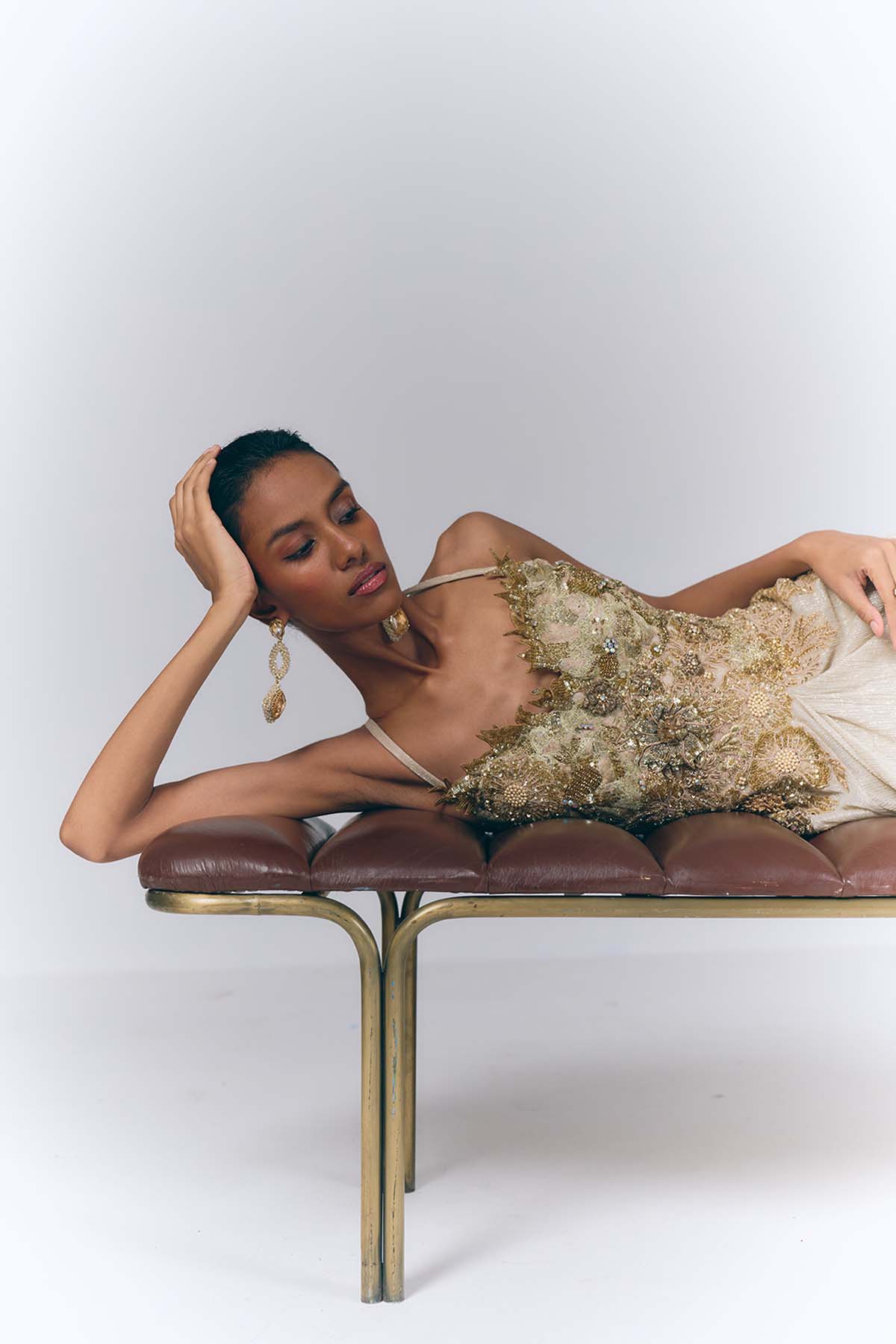 Champagne Drape Gown
