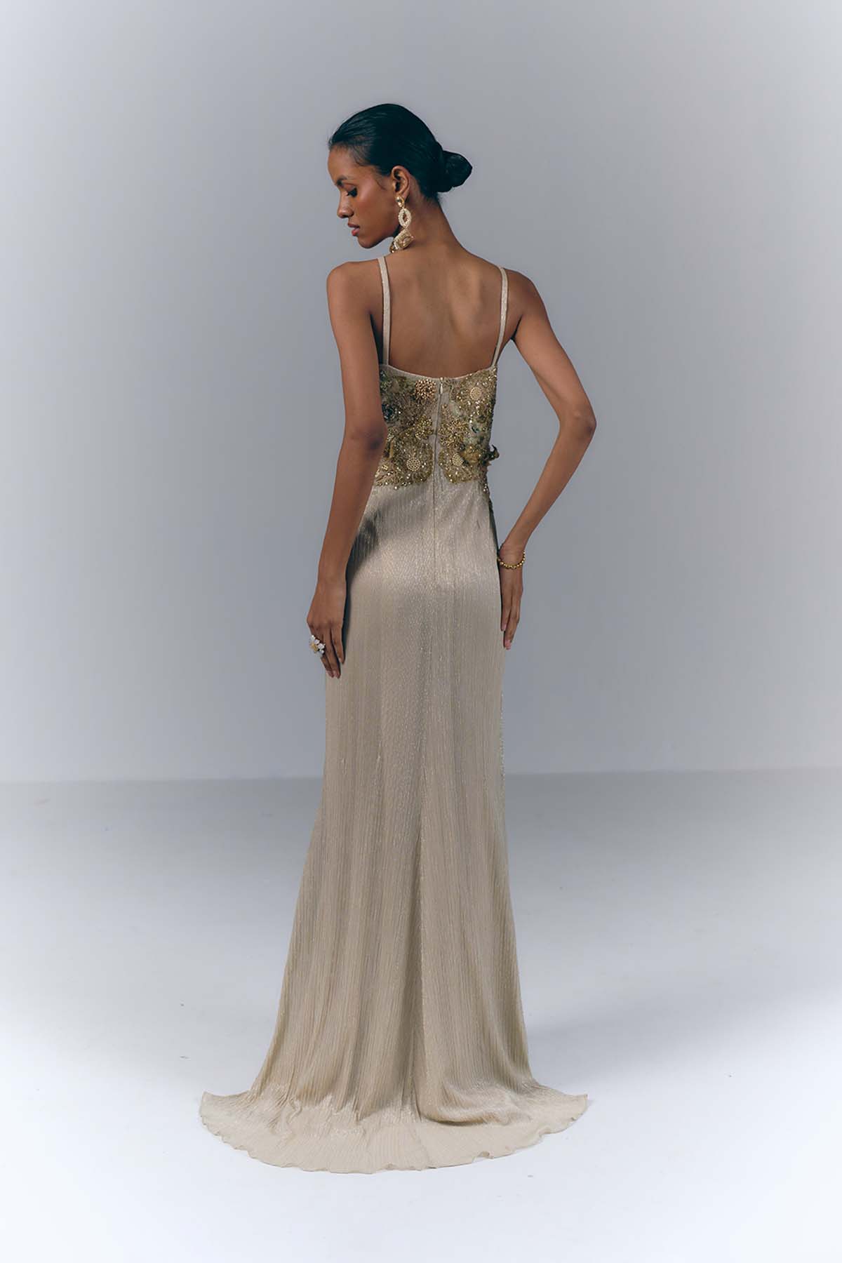 Champagne Drape Gown