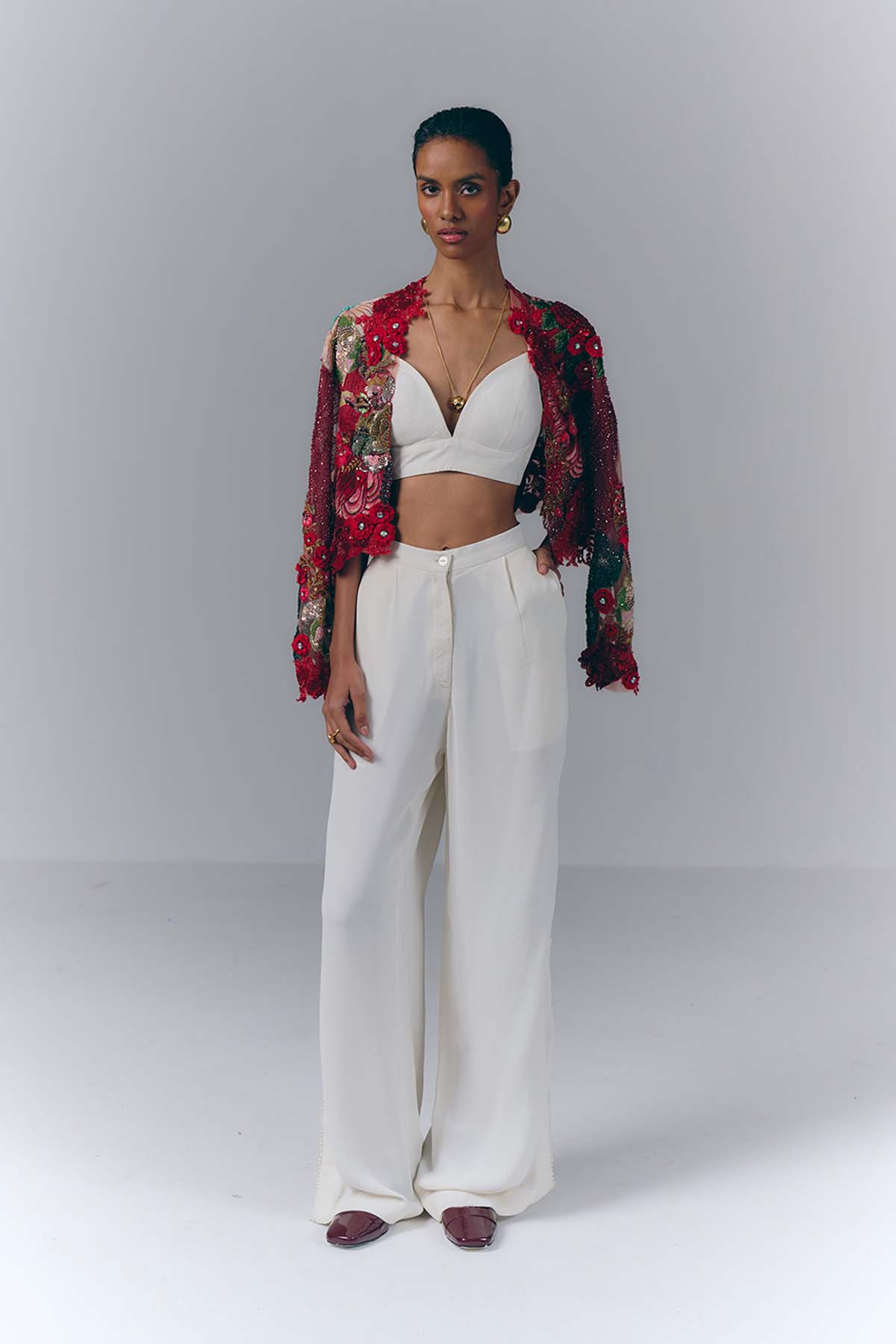 Crimson Bloom Co-ord Set