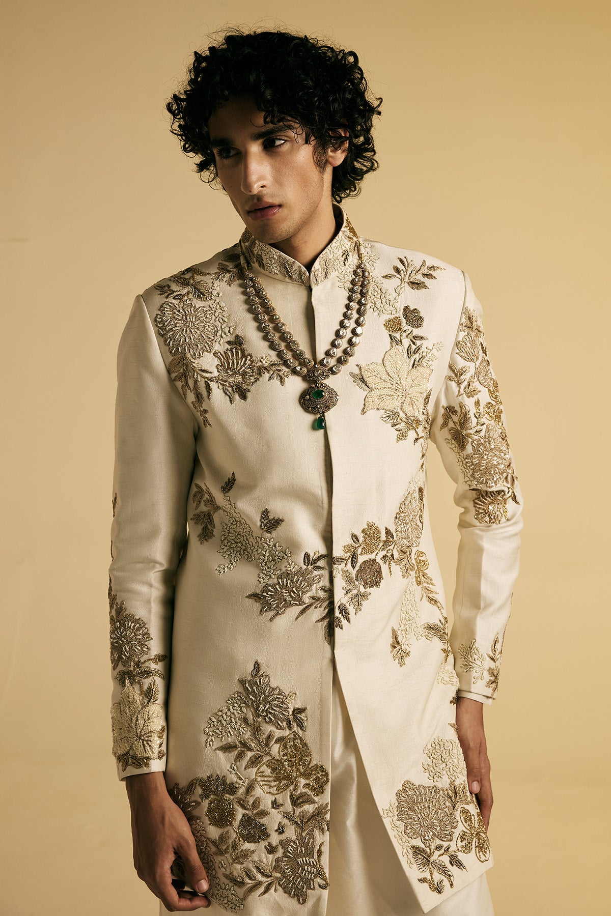 IVORY EMBELLISHED SHERWANI
