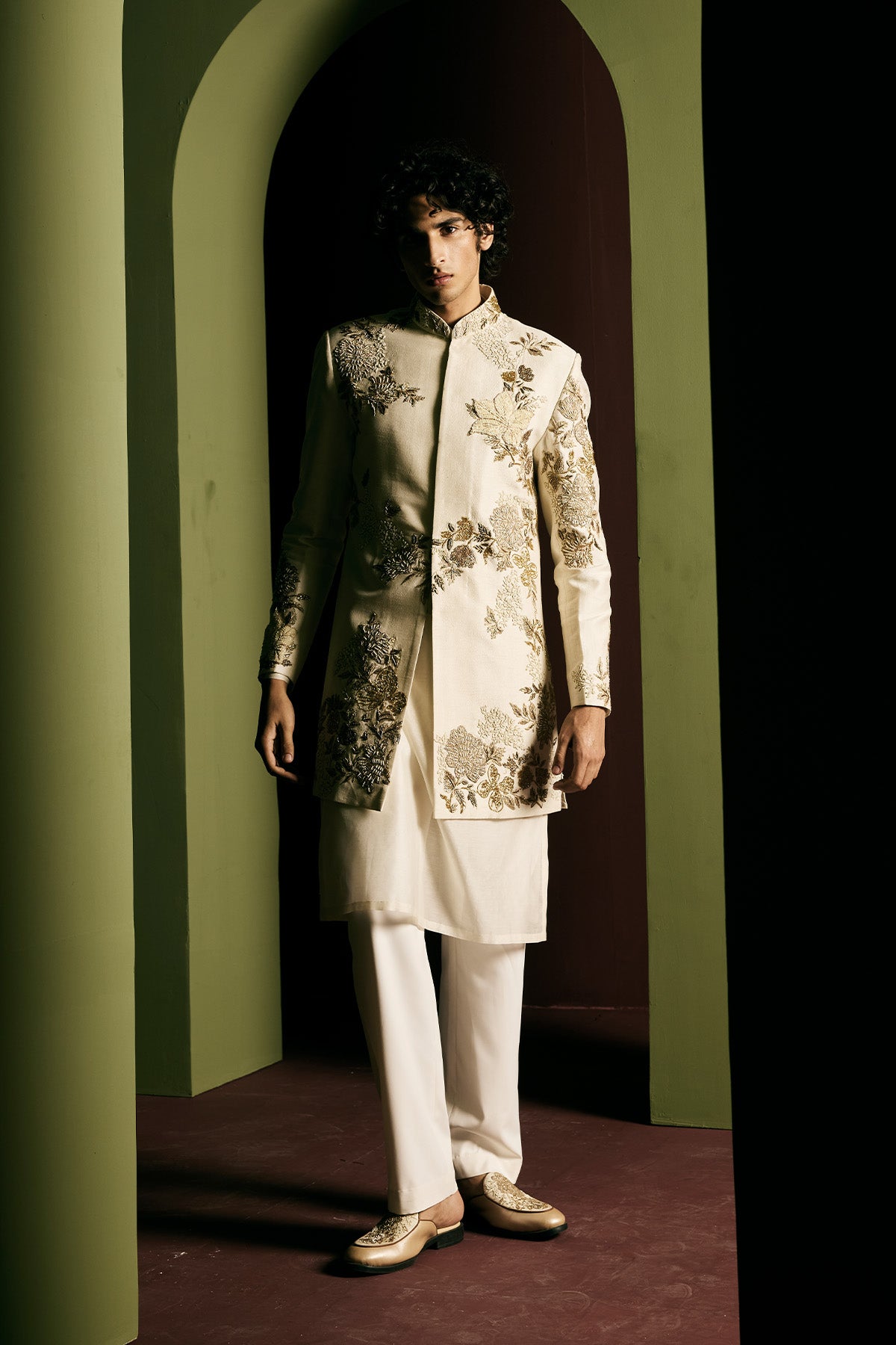 IVORY EMBELLISHED SHERWANI
