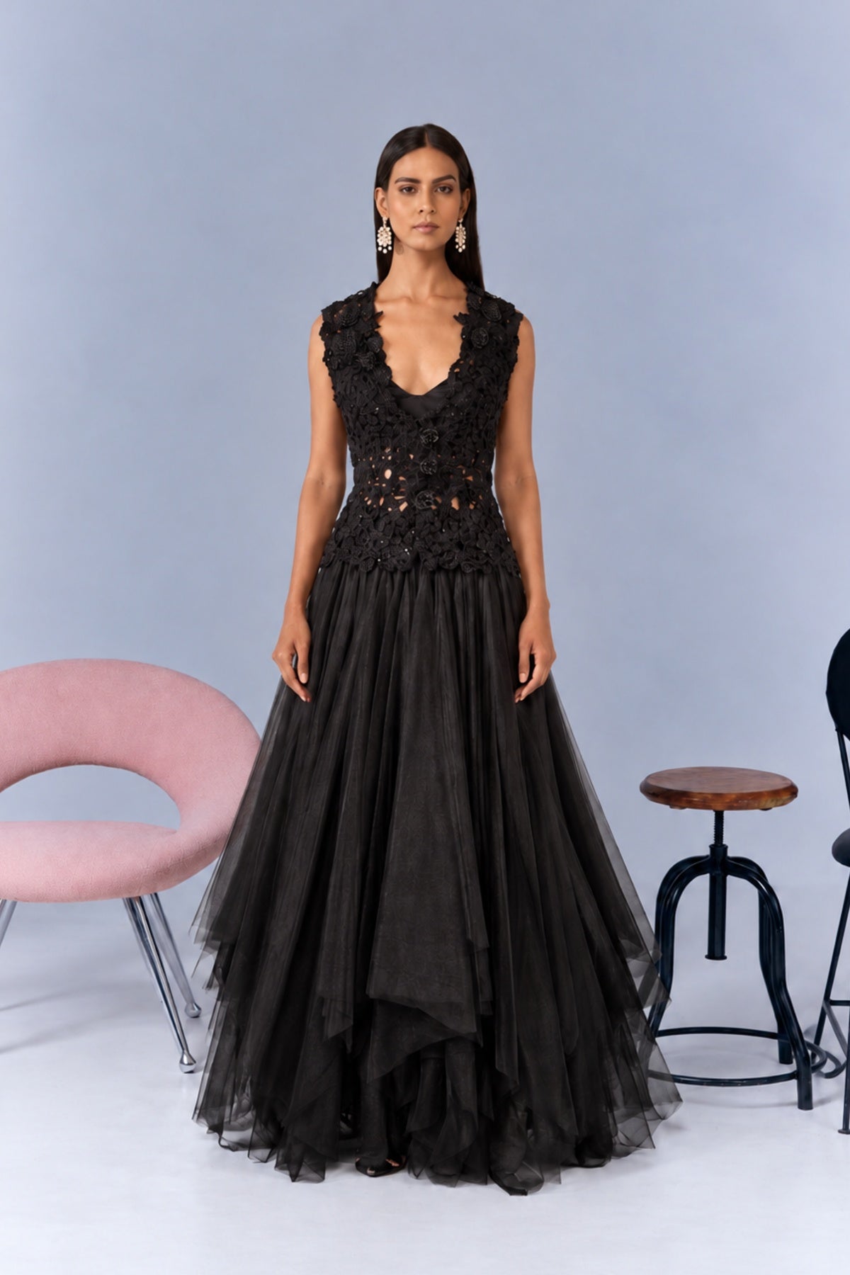 Black Skirt Set