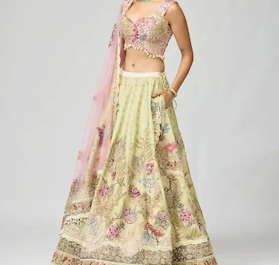 3D PATCH WORK LEHENGA SET