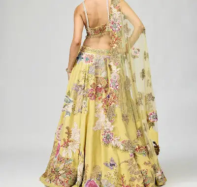 MULTI COLOR EMBROIDERED LEHENGA SET