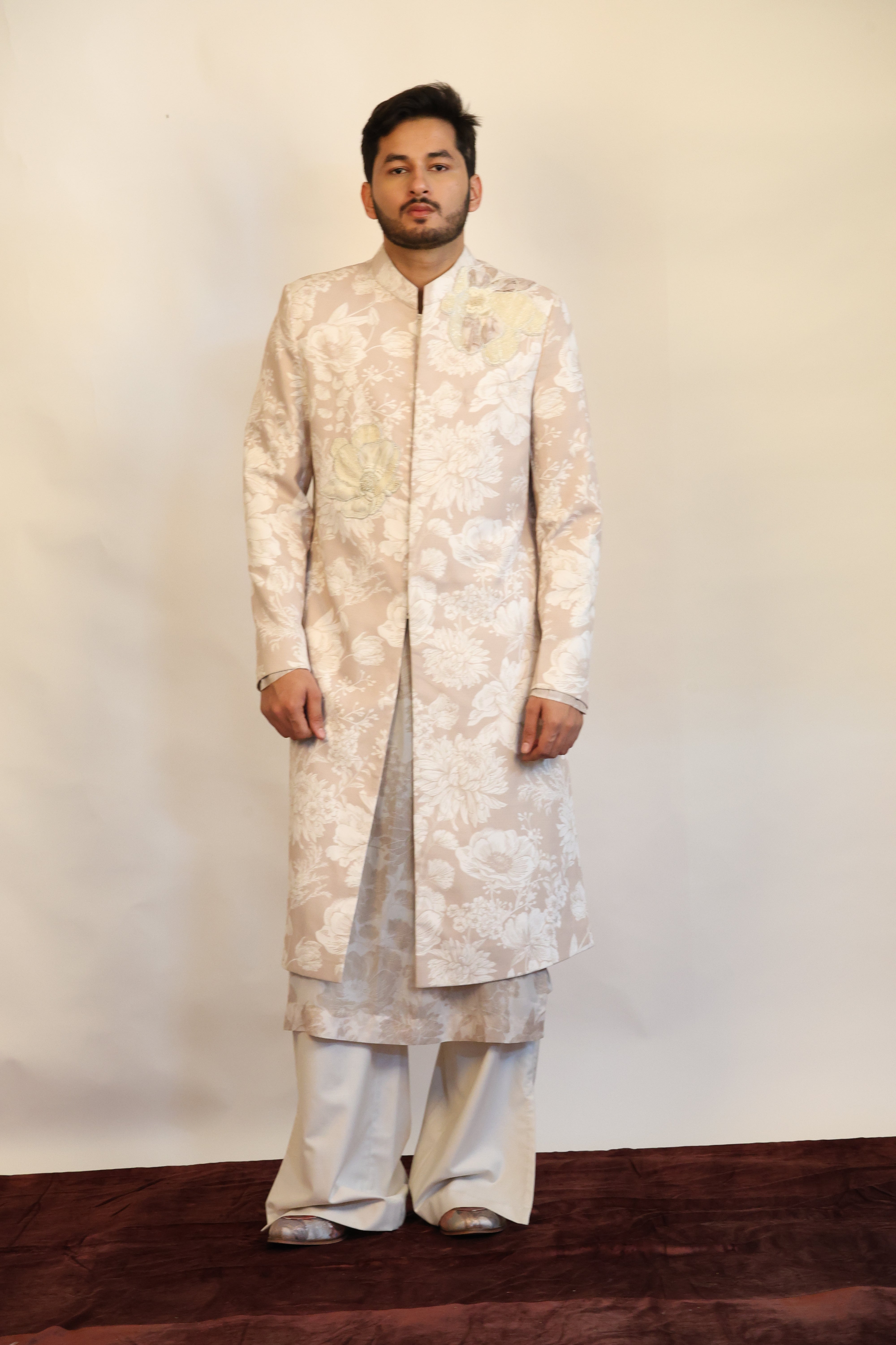 Printed Sherwani Set