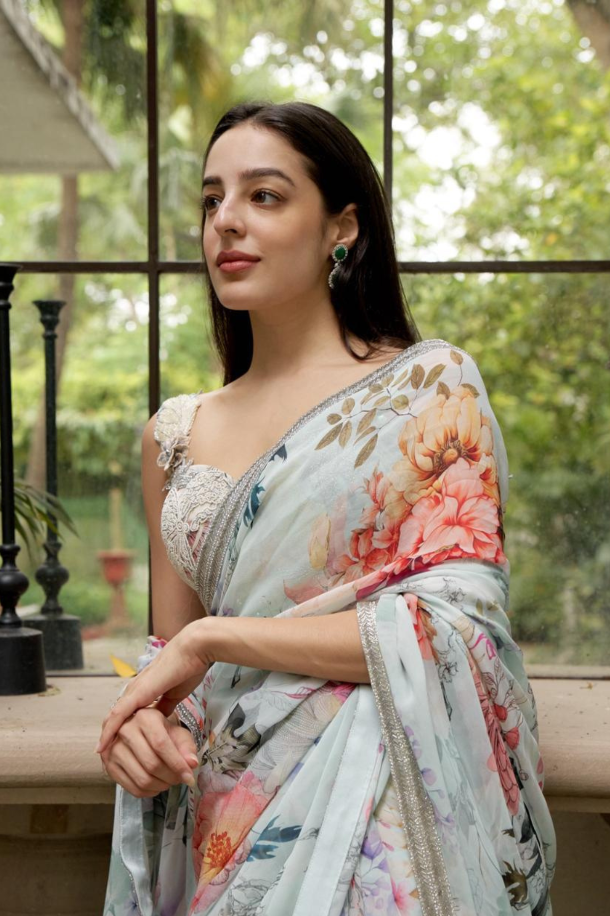 Tarini Manchanda In Ethereal Bloom Saree