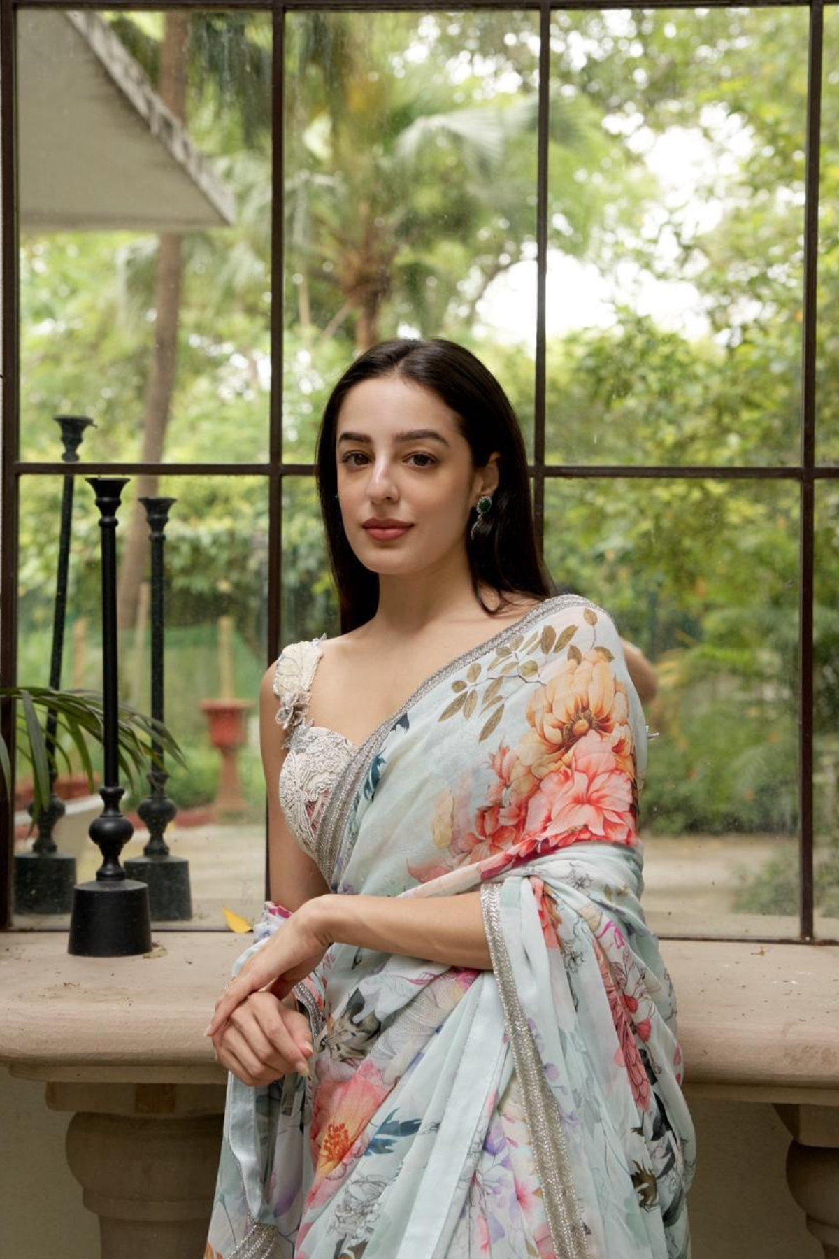 Tarini Manchanda In Ethereal Bloom Saree