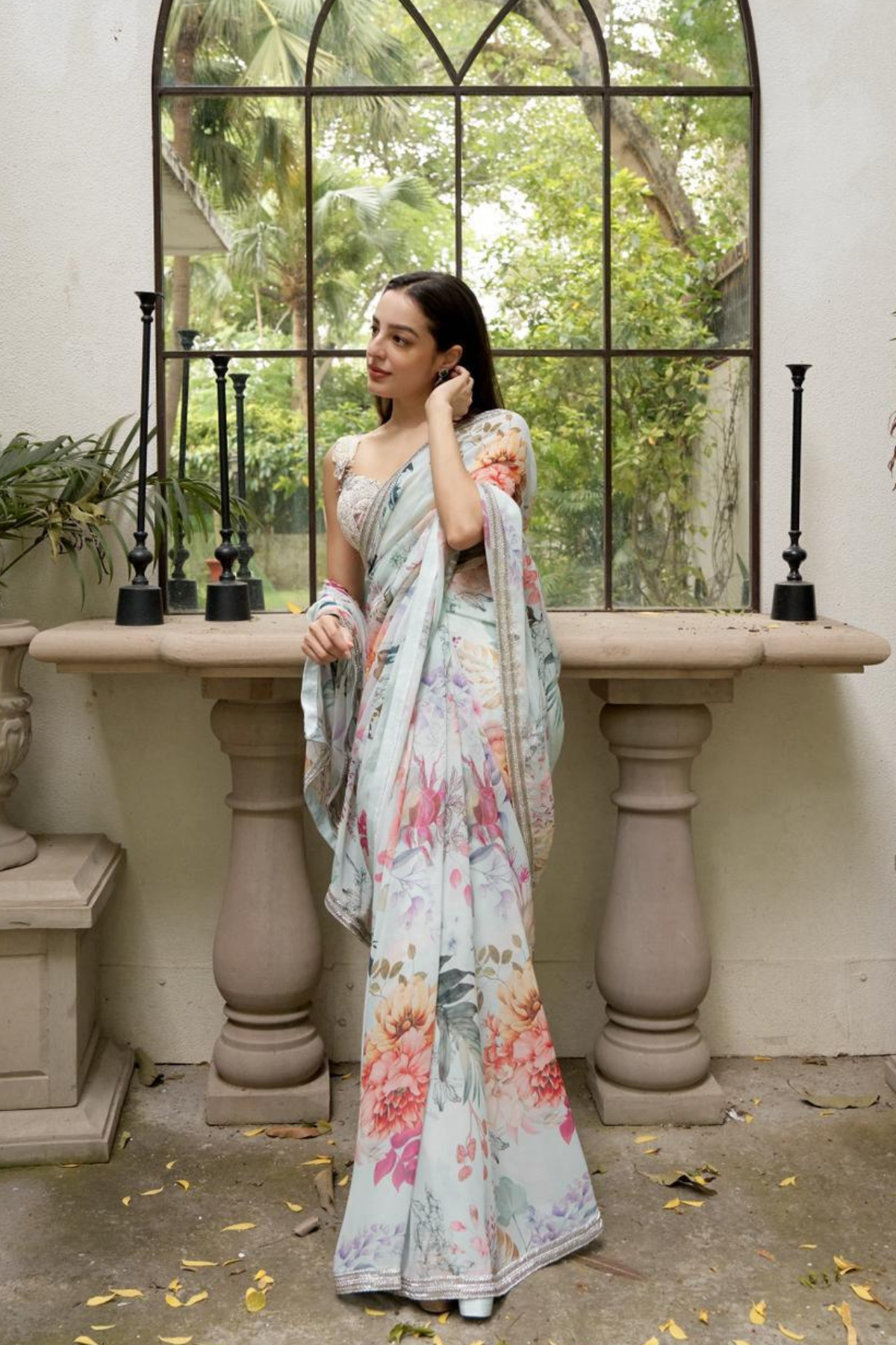 Tarini Manchanda In Ethereal Bloom Saree