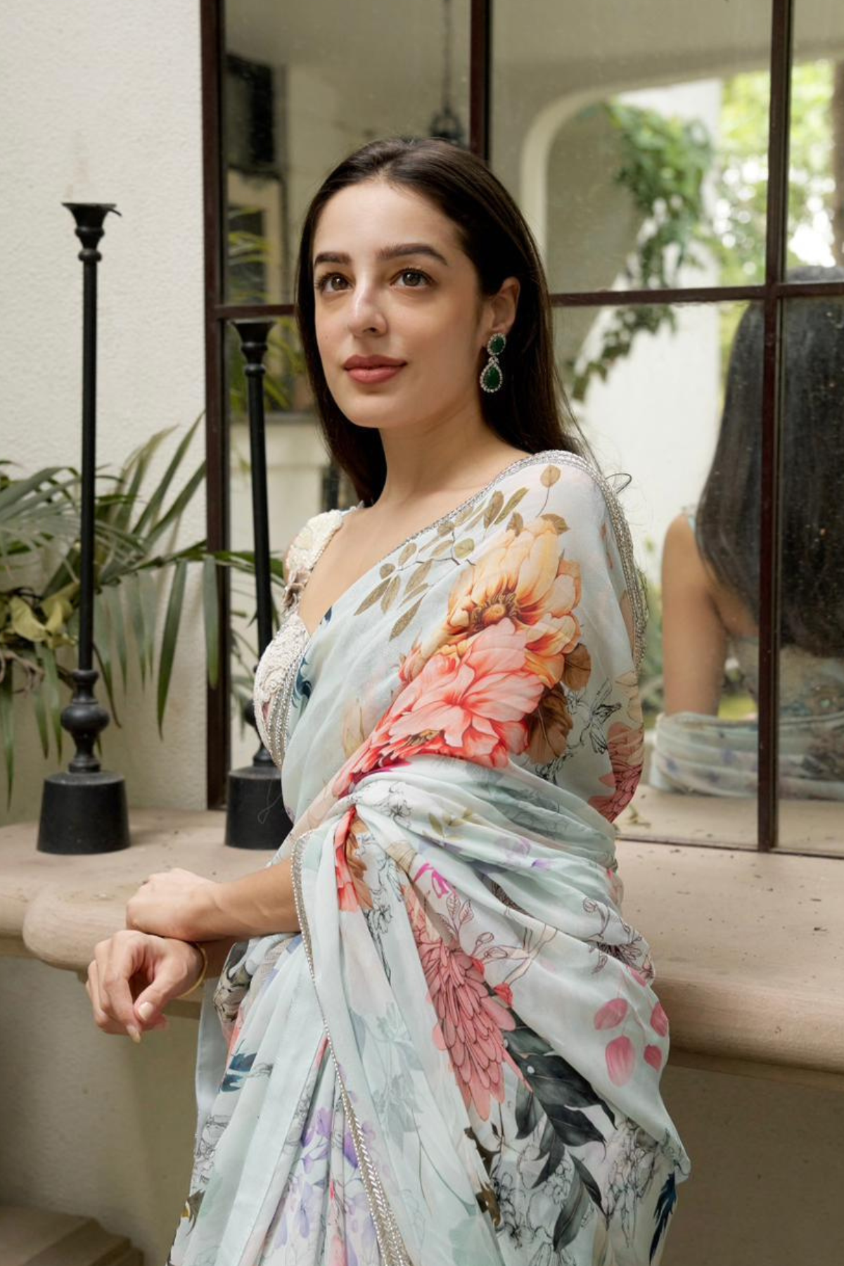 Tarini Manchanda In Ethereal Bloom Saree