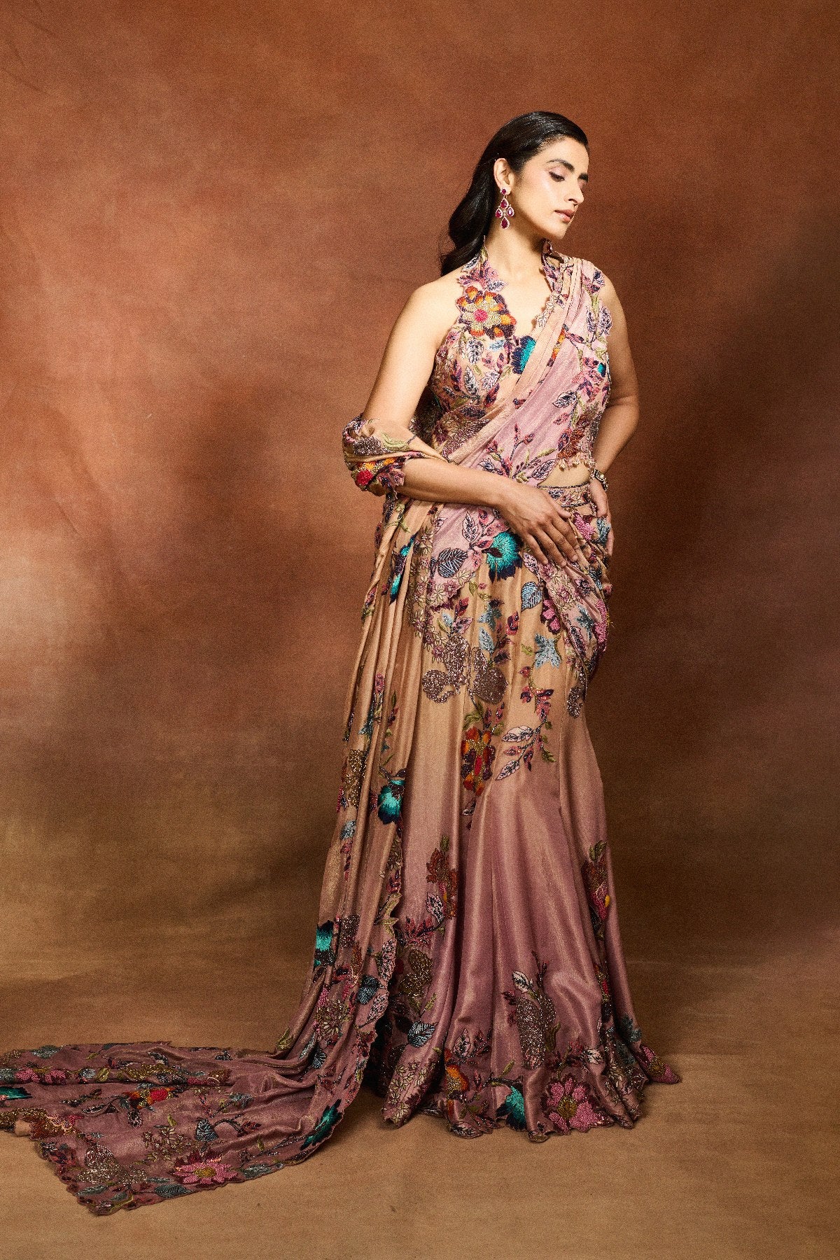 OMBRE TISSUE SAREE SET