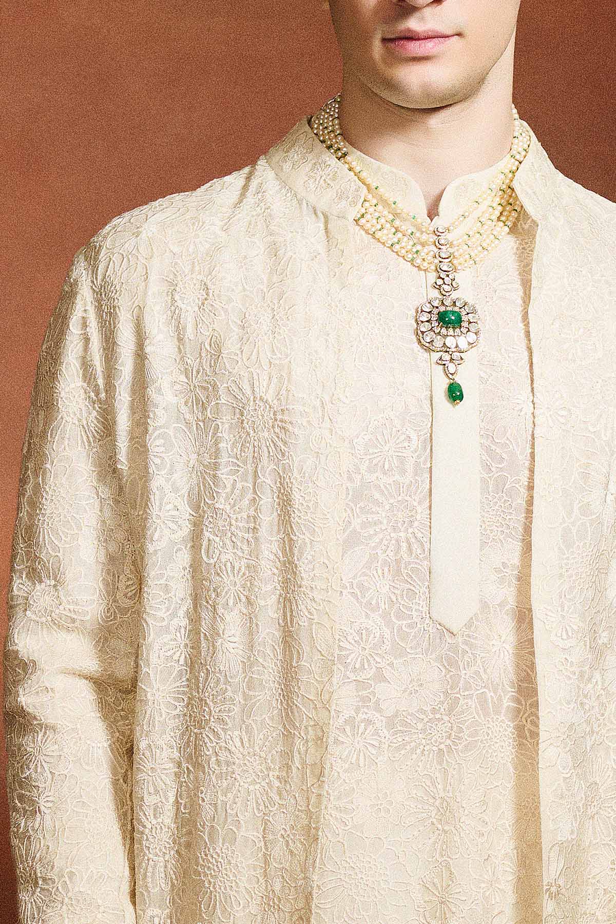 Ivory Layered Kurta Set
