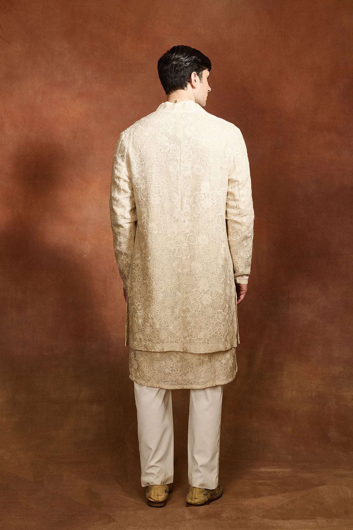 Ivory Layered Kurta Set