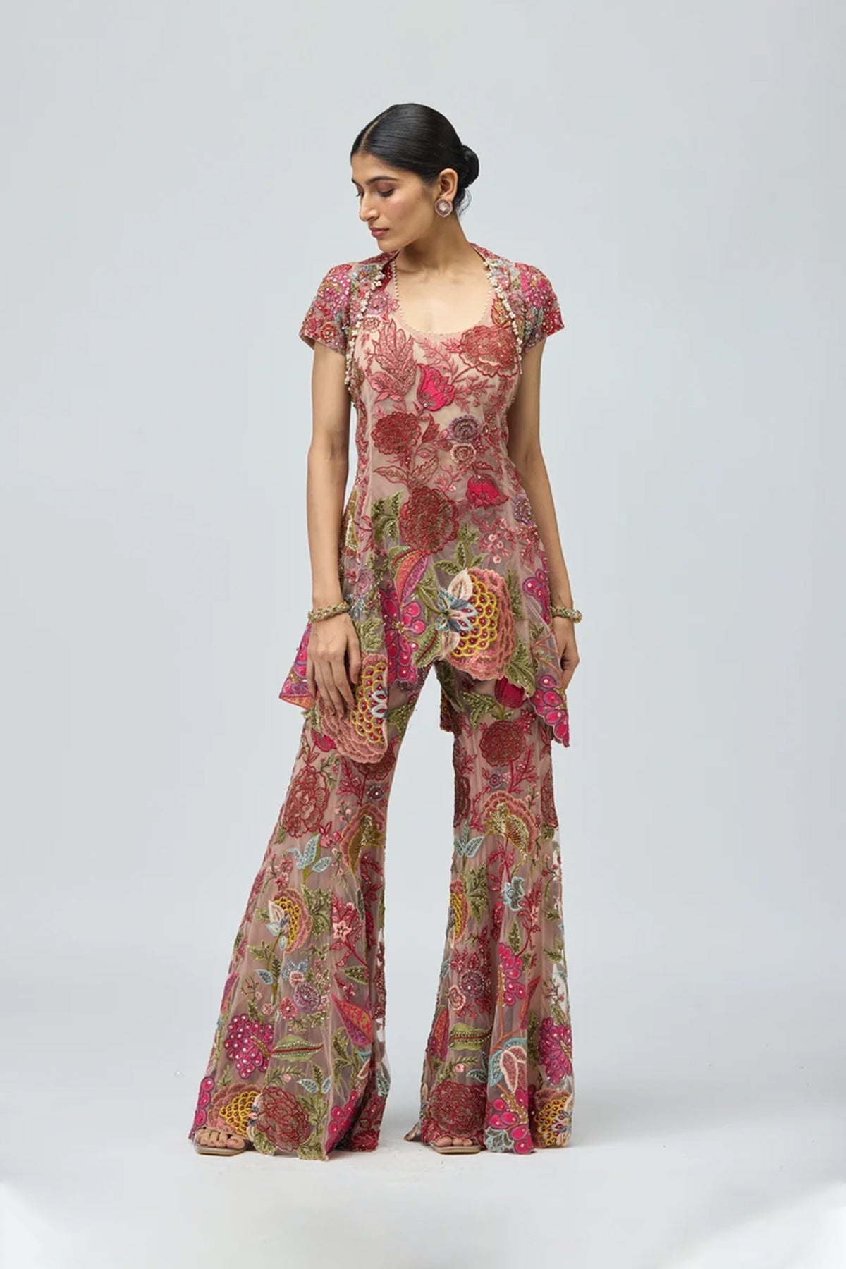 PINK PEPLUM SET
