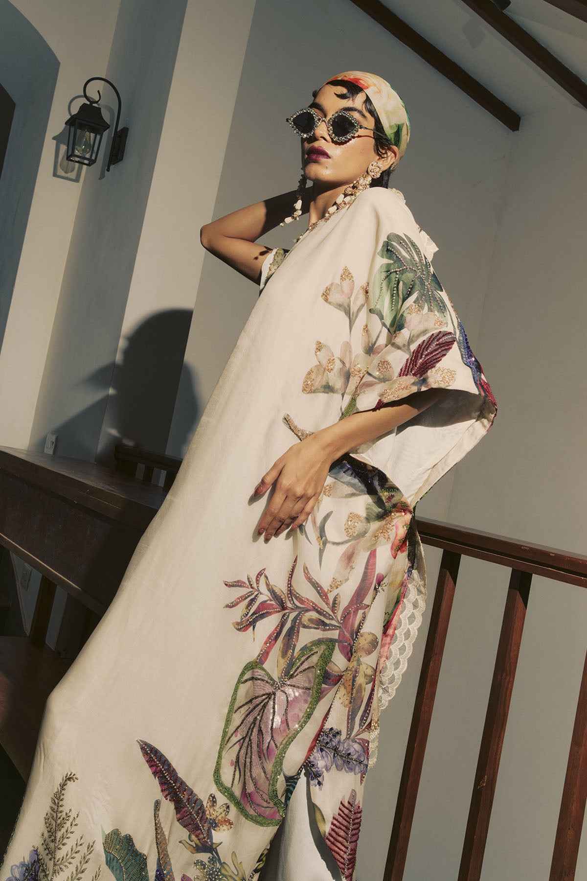 Tropical Printed Kaftan