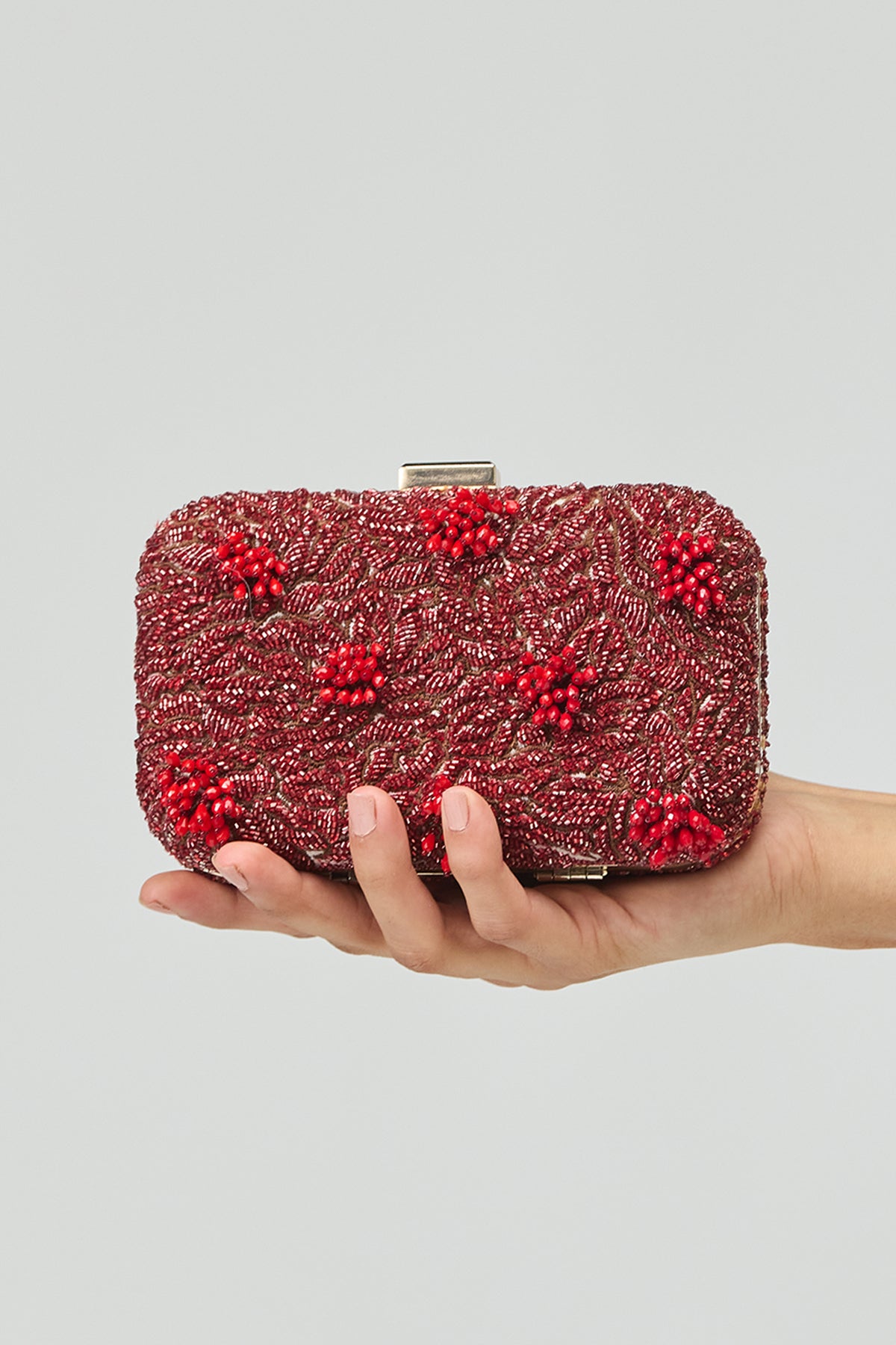 Crimson Bloom Clutch