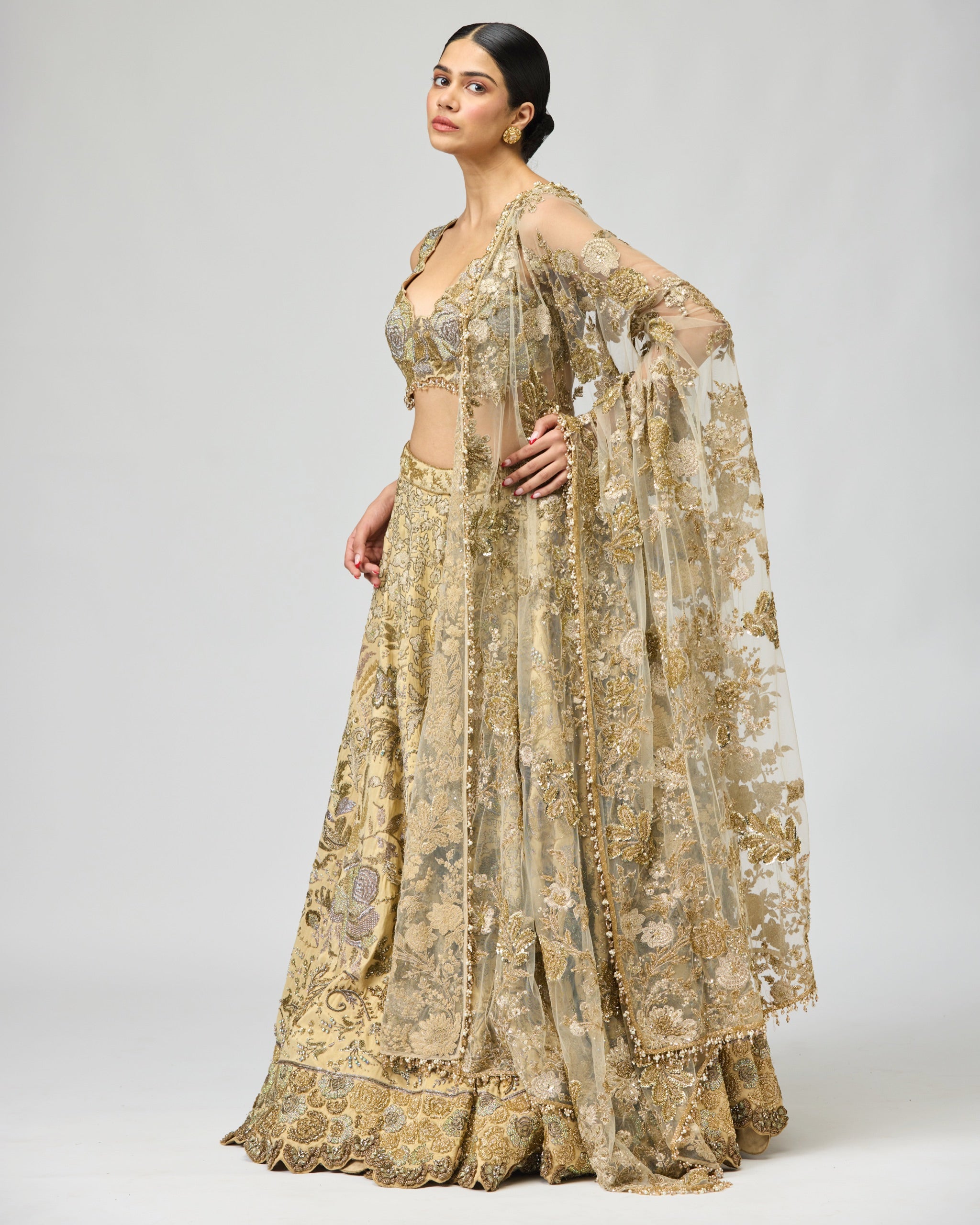 BEIGE LEHENGA SET