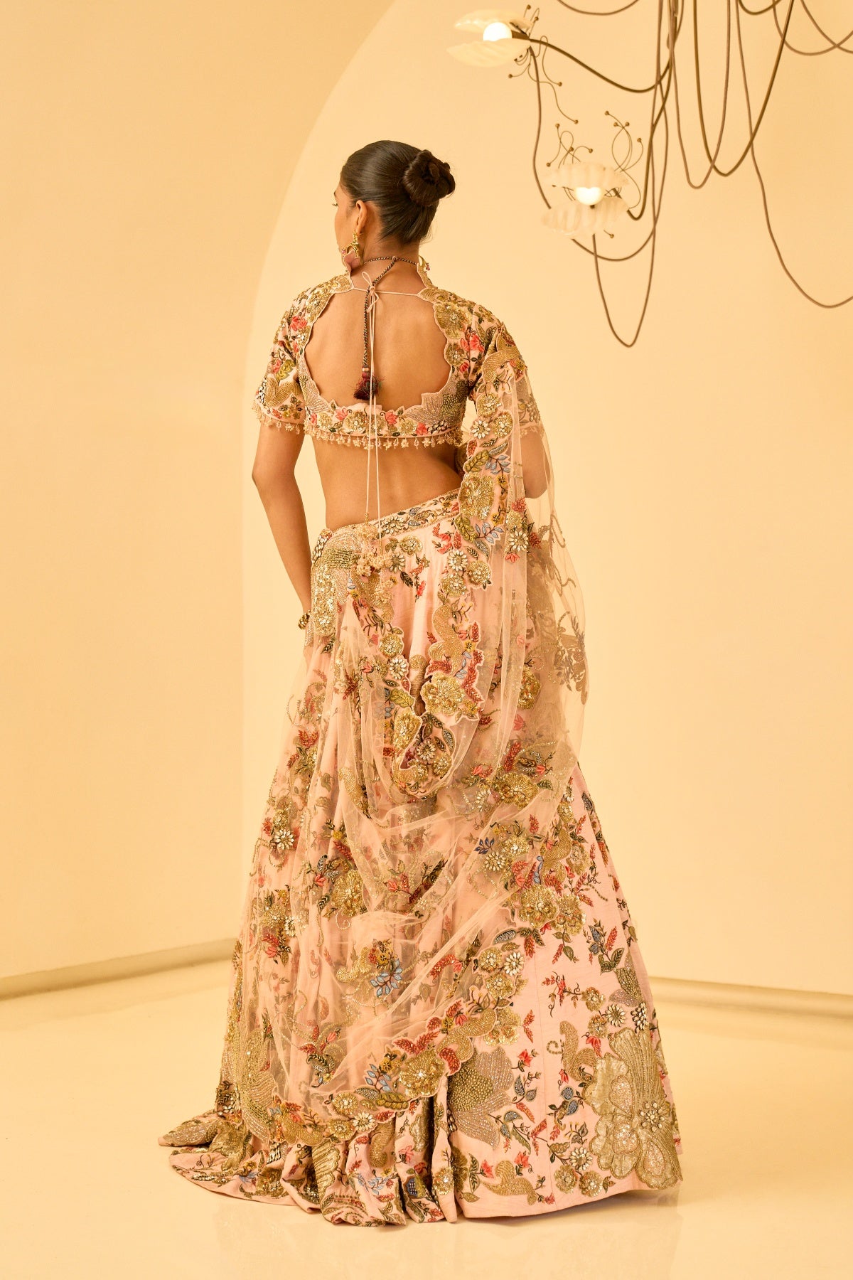 BLUSH PINK CELESTE BRIDAL LEHENGA SET