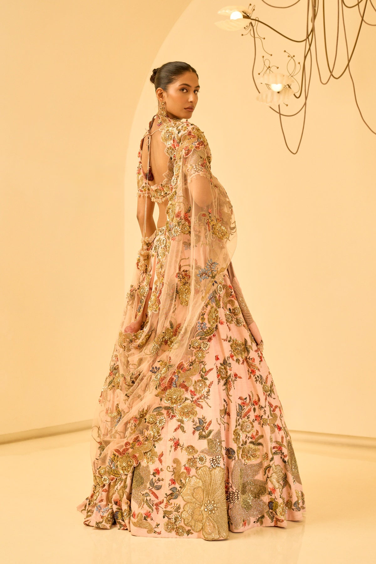 BLUSH PINK CELESTE BRIDAL LEHENGA SET