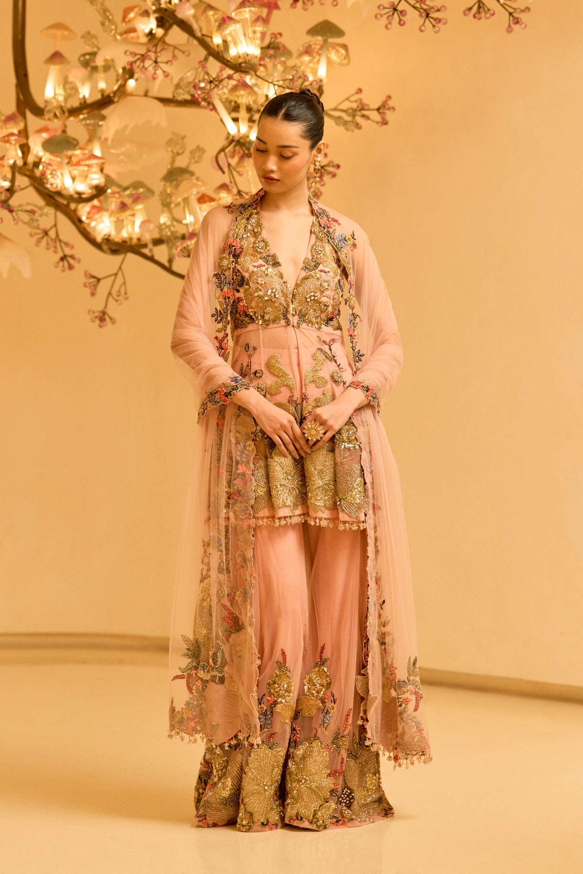 BOTANICAL BLOOM PEPLUM SET