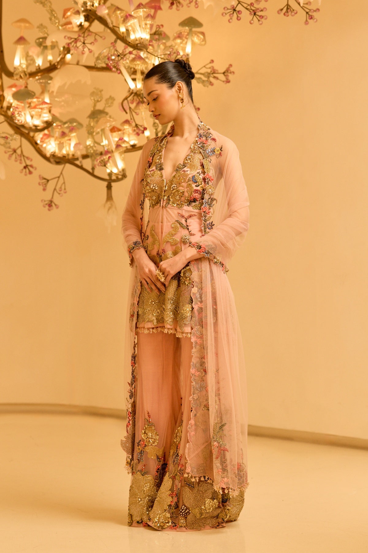 BOTANICAL BLOOM PEPLUM SET