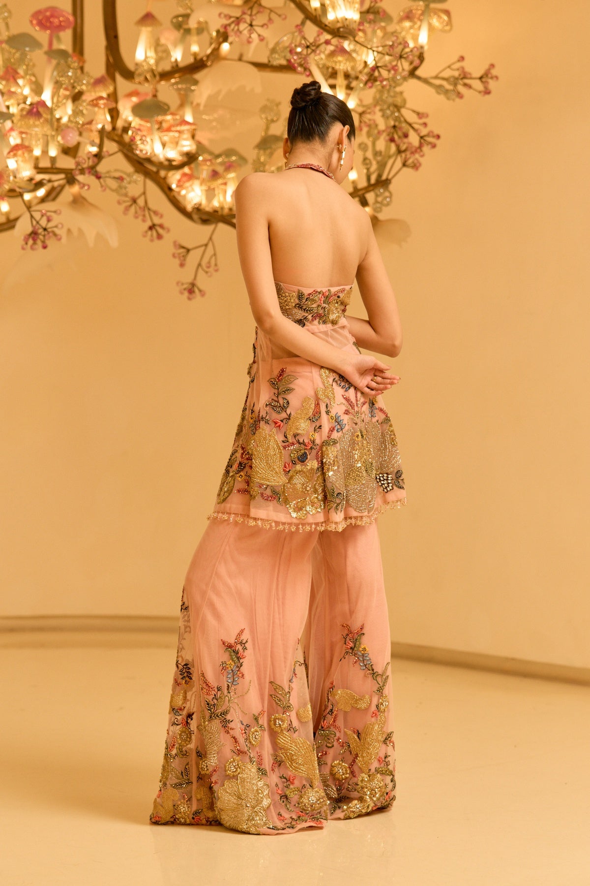 BOTANICAL BLOOM PEPLUM SET