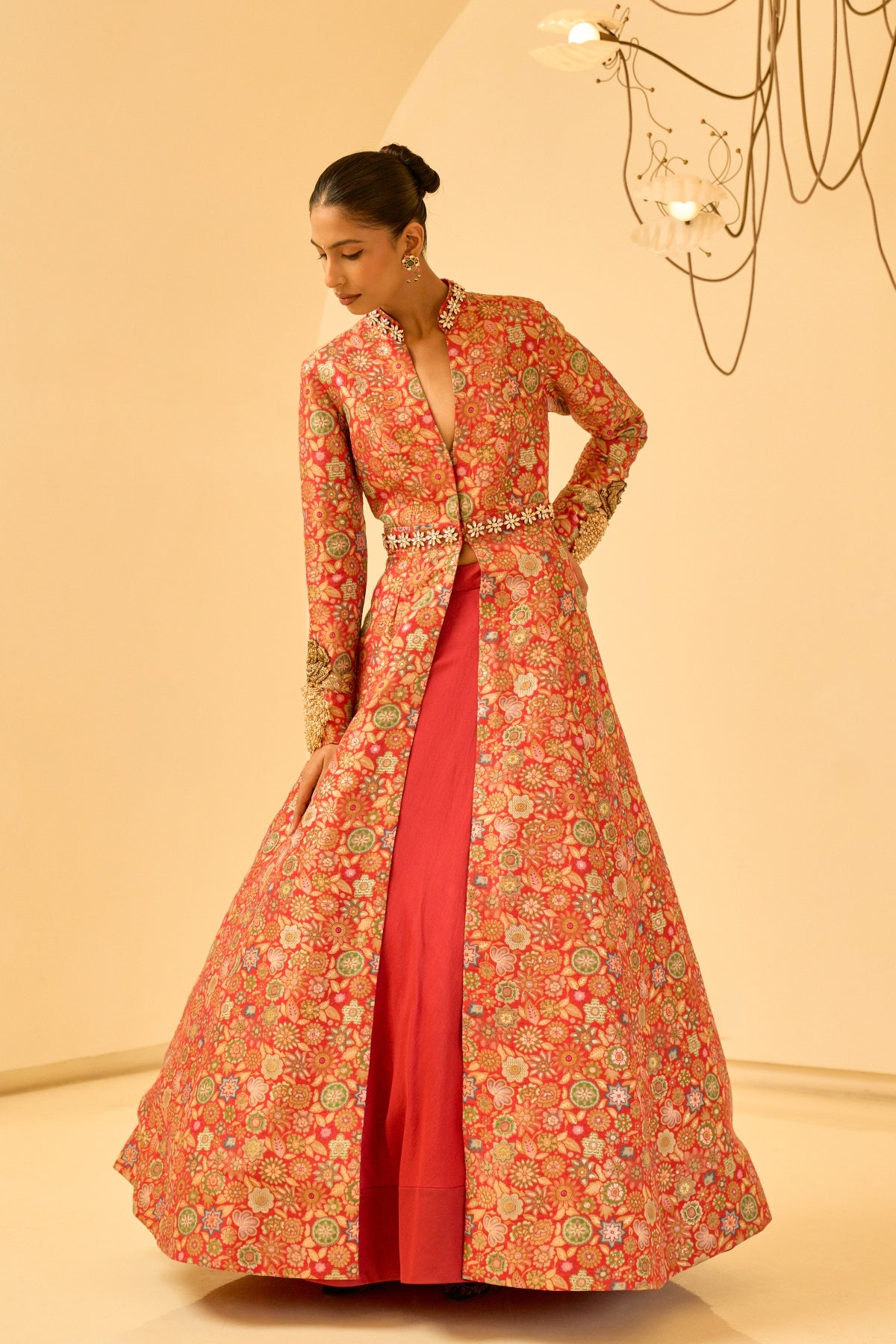 BROCADE JACKET SKIRT SET