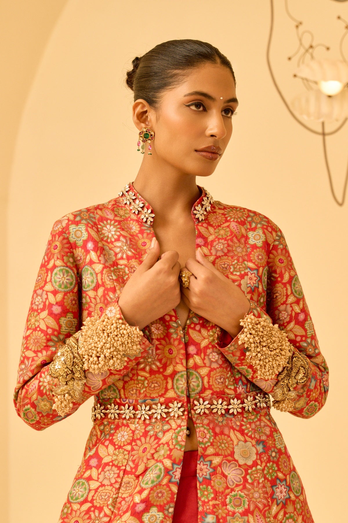 BROCADE JACKET SKIRT SET