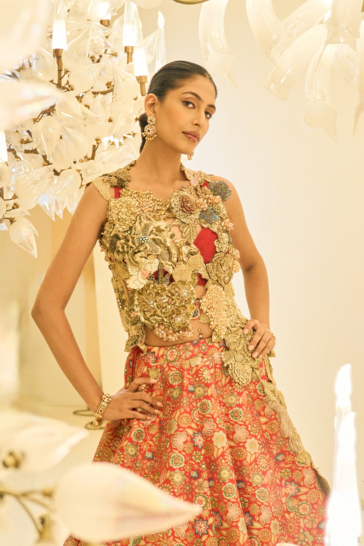 BROCADE SKIRT SET
