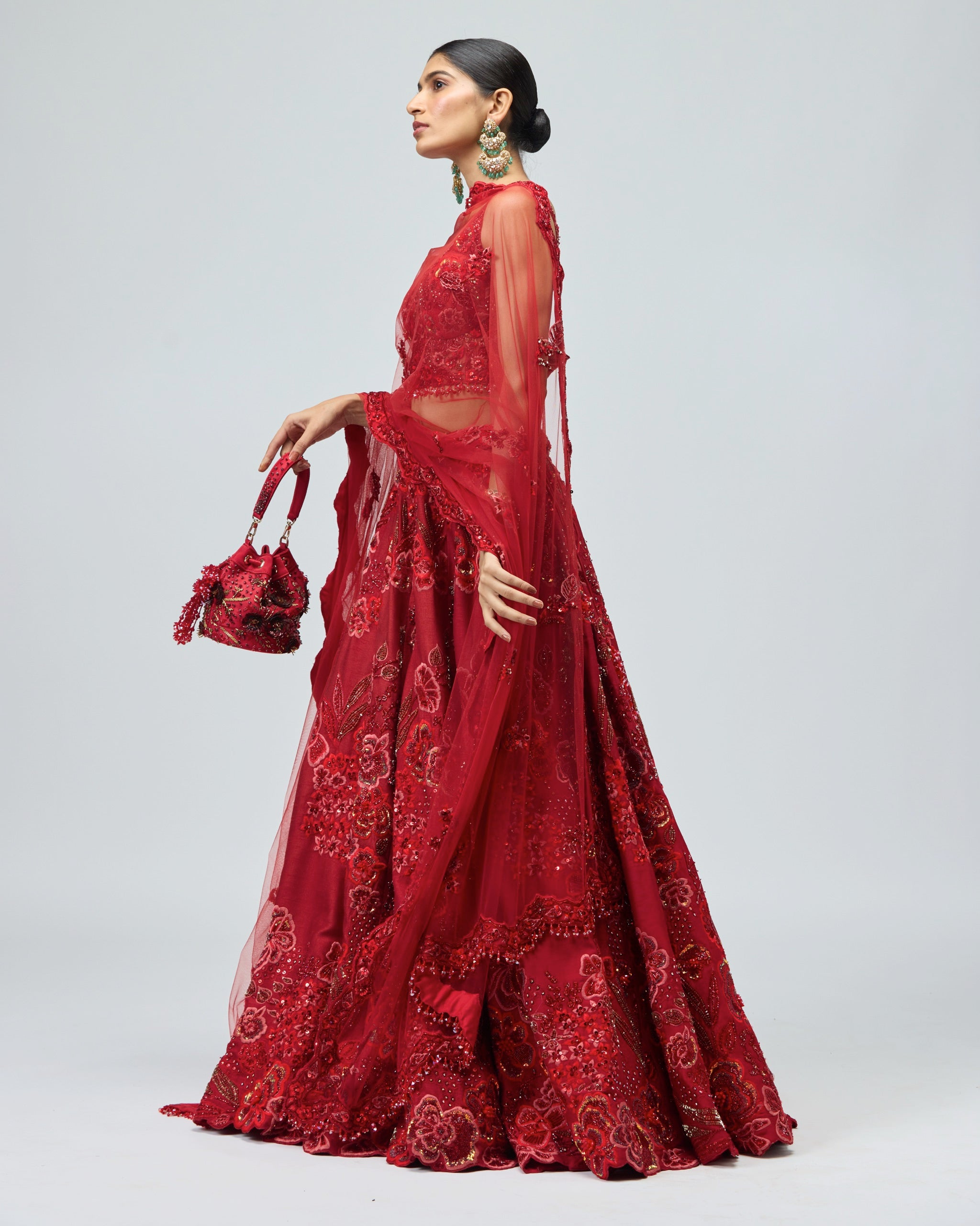 CRIMSON RED LEHENGA SET