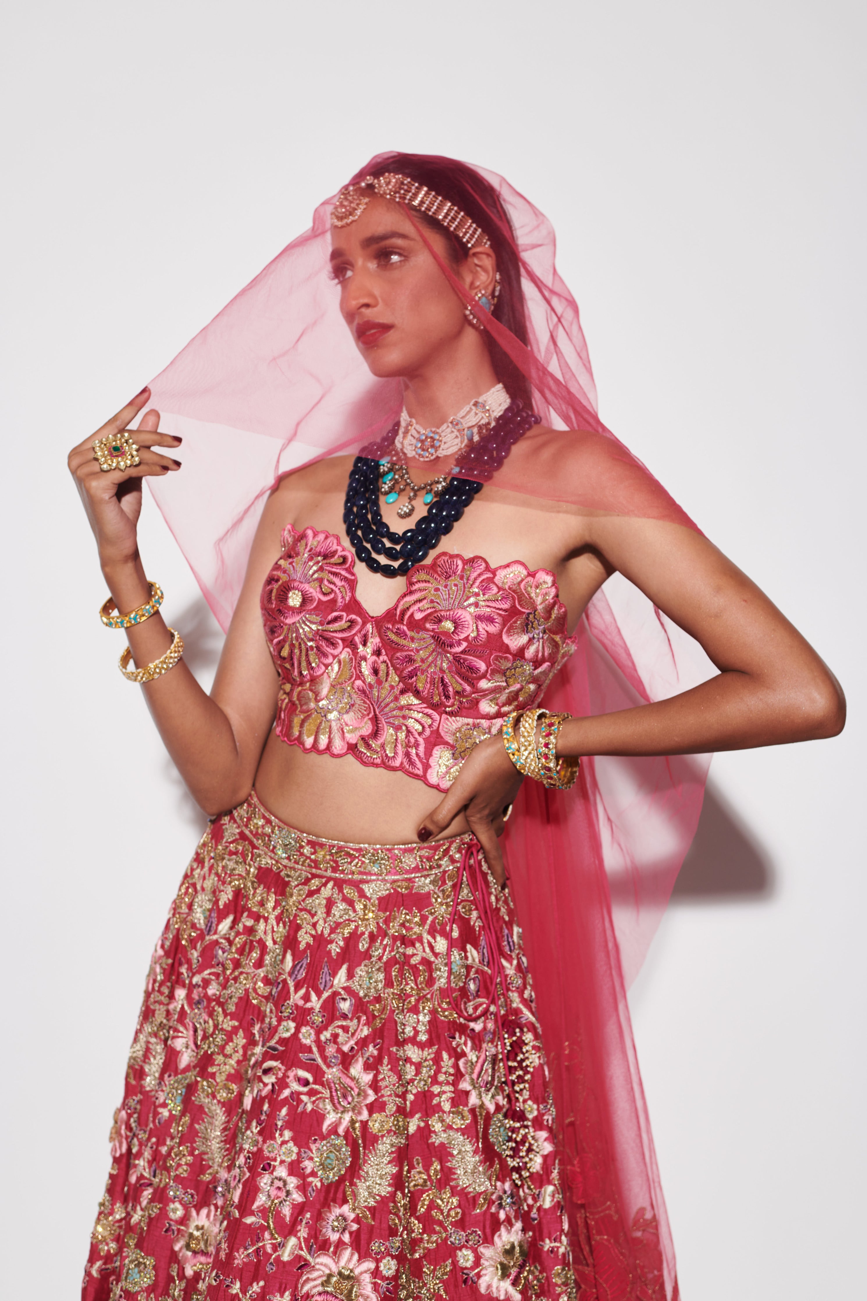 VIVID PINK LEHENGA SET