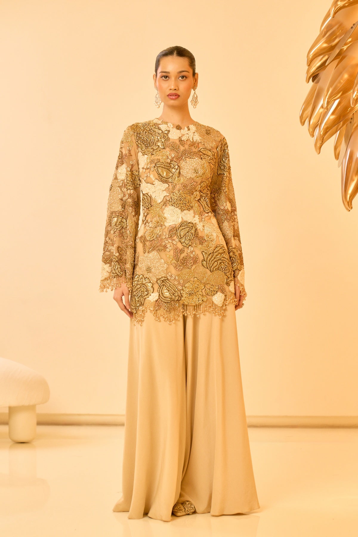 ELARA EMBELLISHED PEPLUM SET