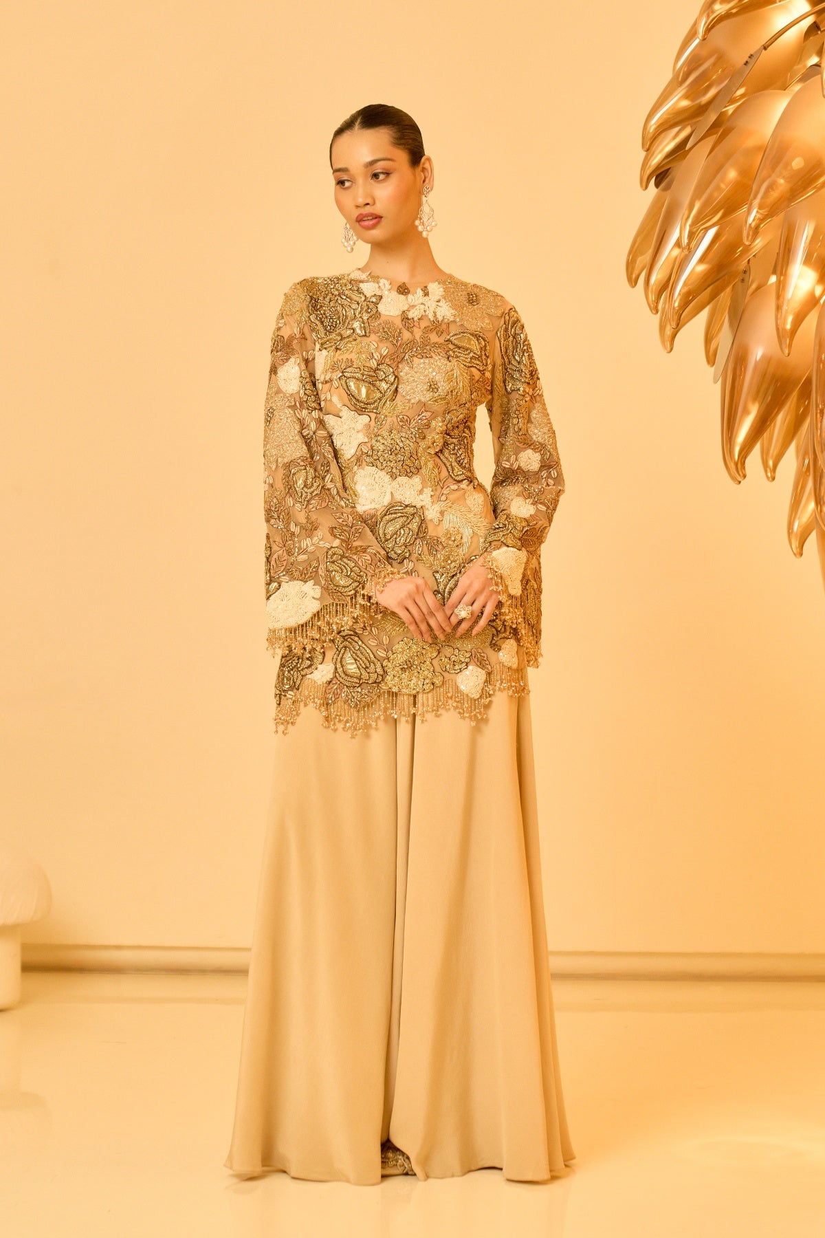 ELARA EMBELLISHED PEPLUM SET