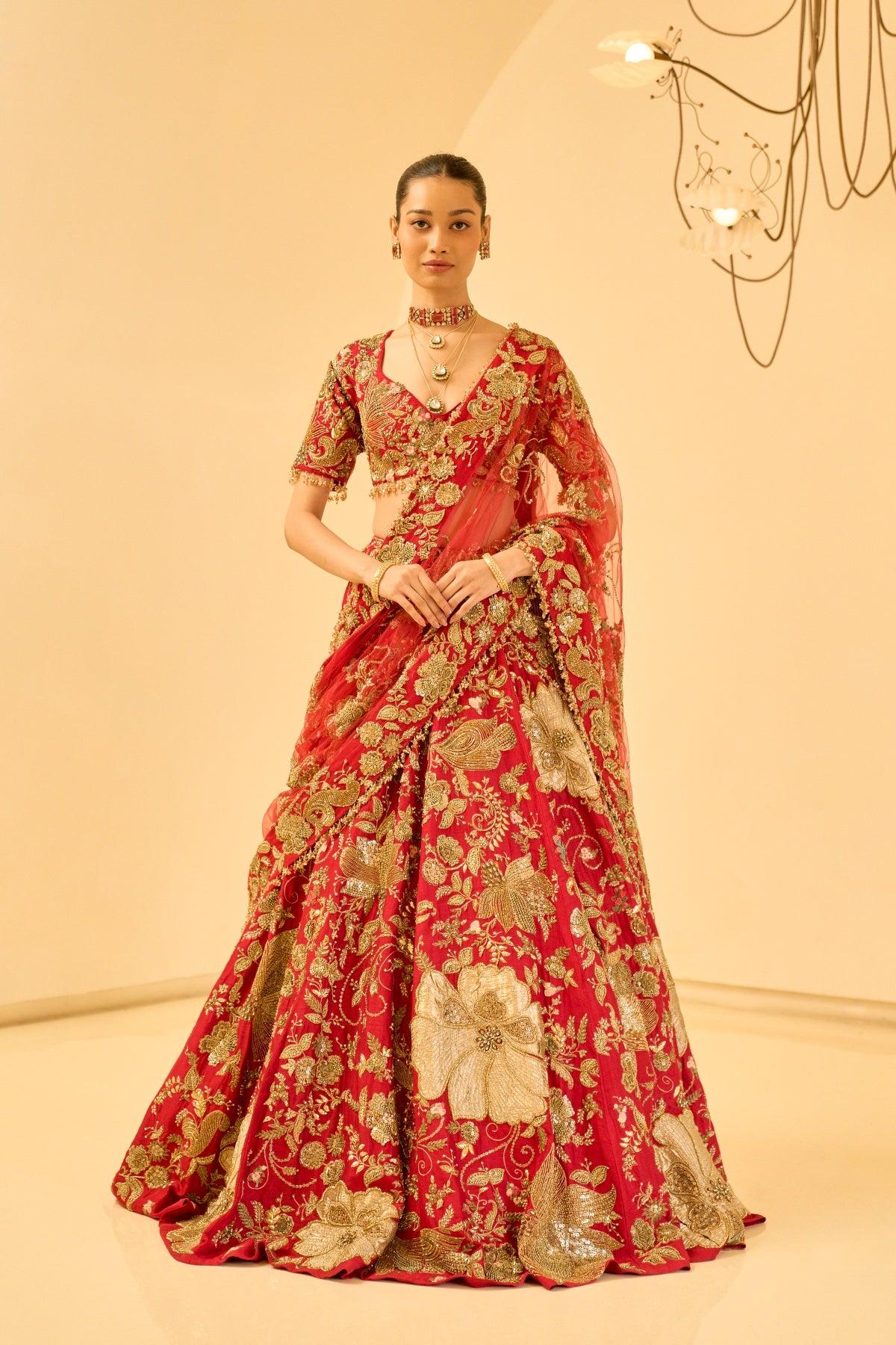 FLORAL BRIDAL LEHENGA SET