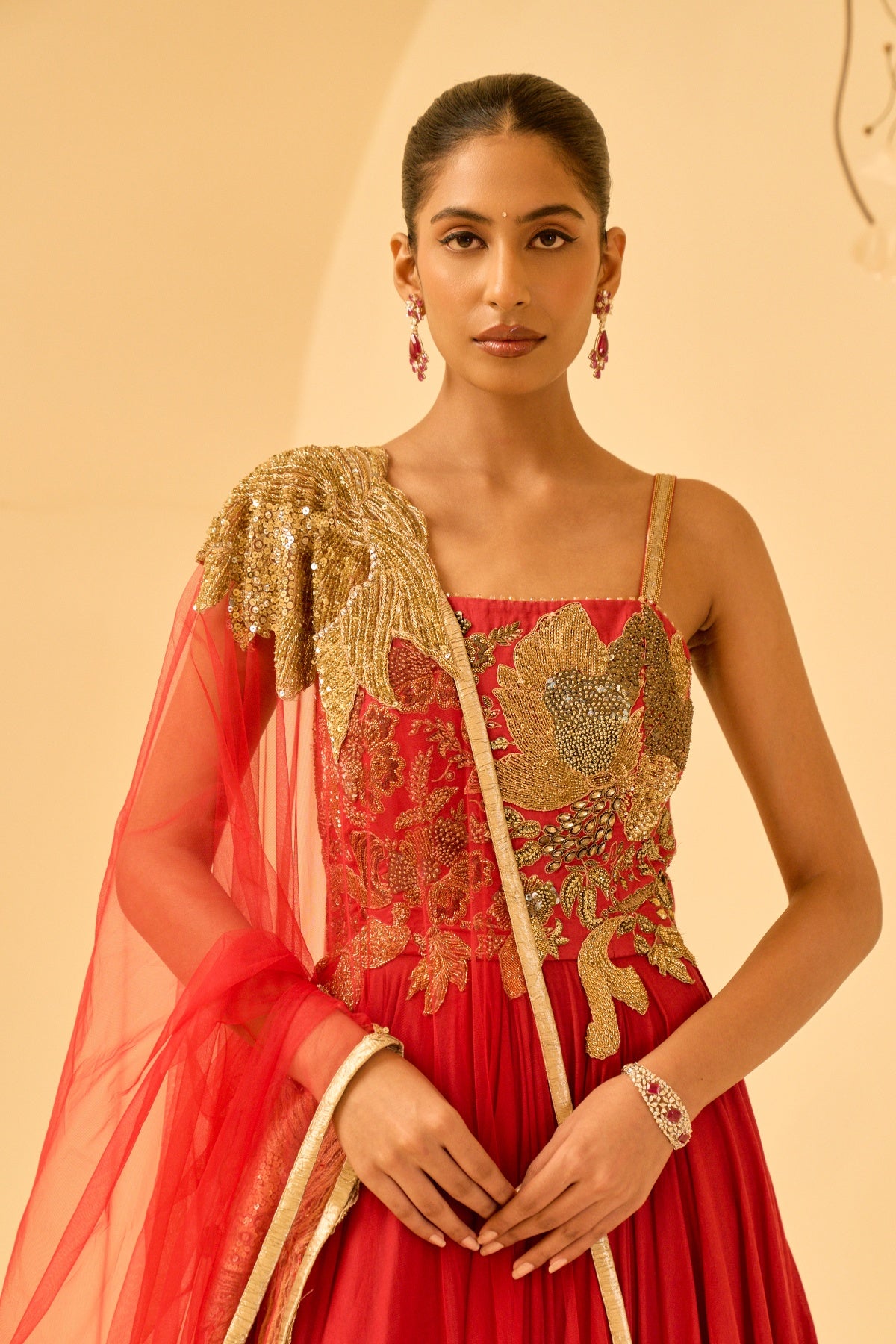 FLORAL EMBELLISHED ANARKALI SET
