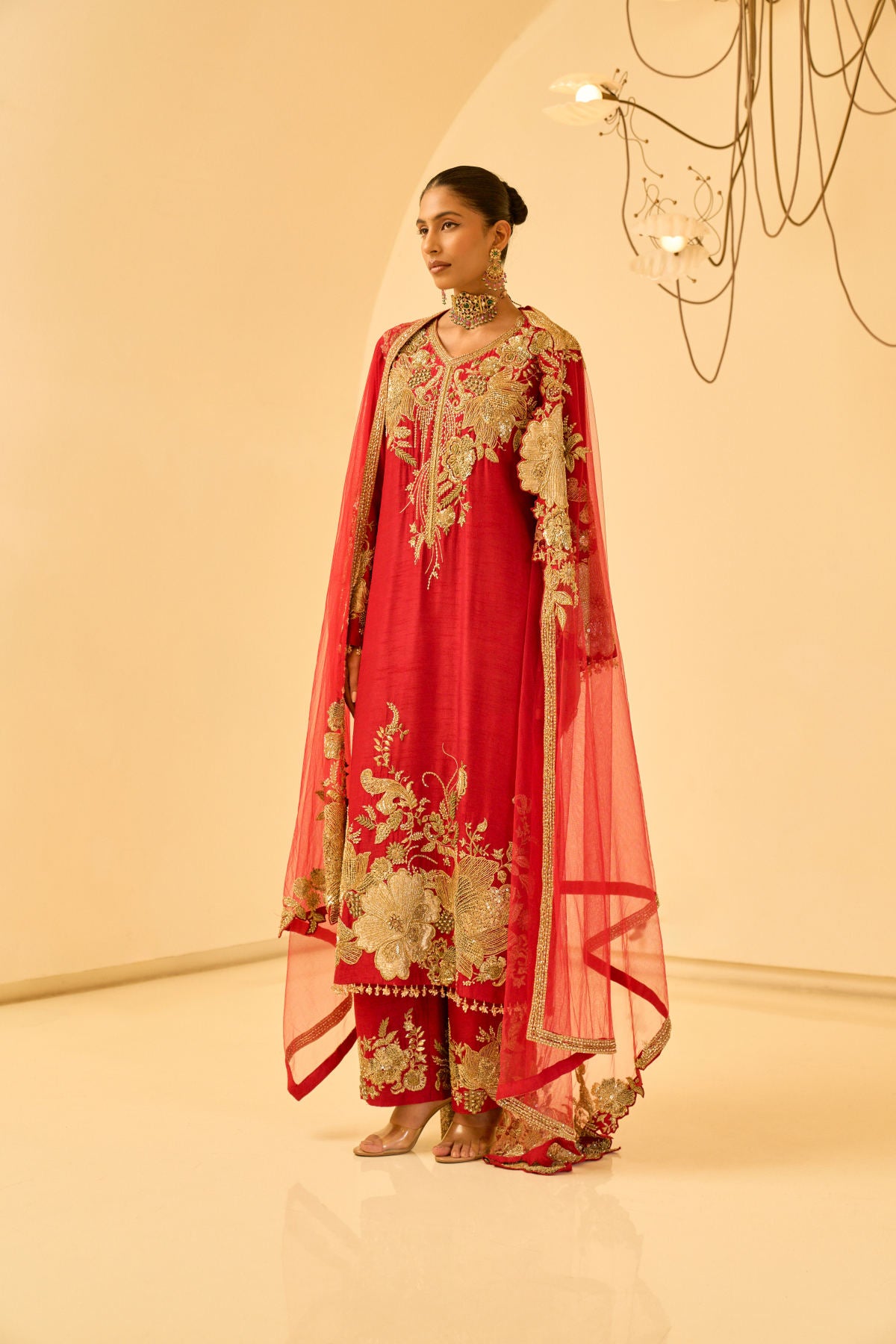FLORAL EMBELLISHED KURTA SET