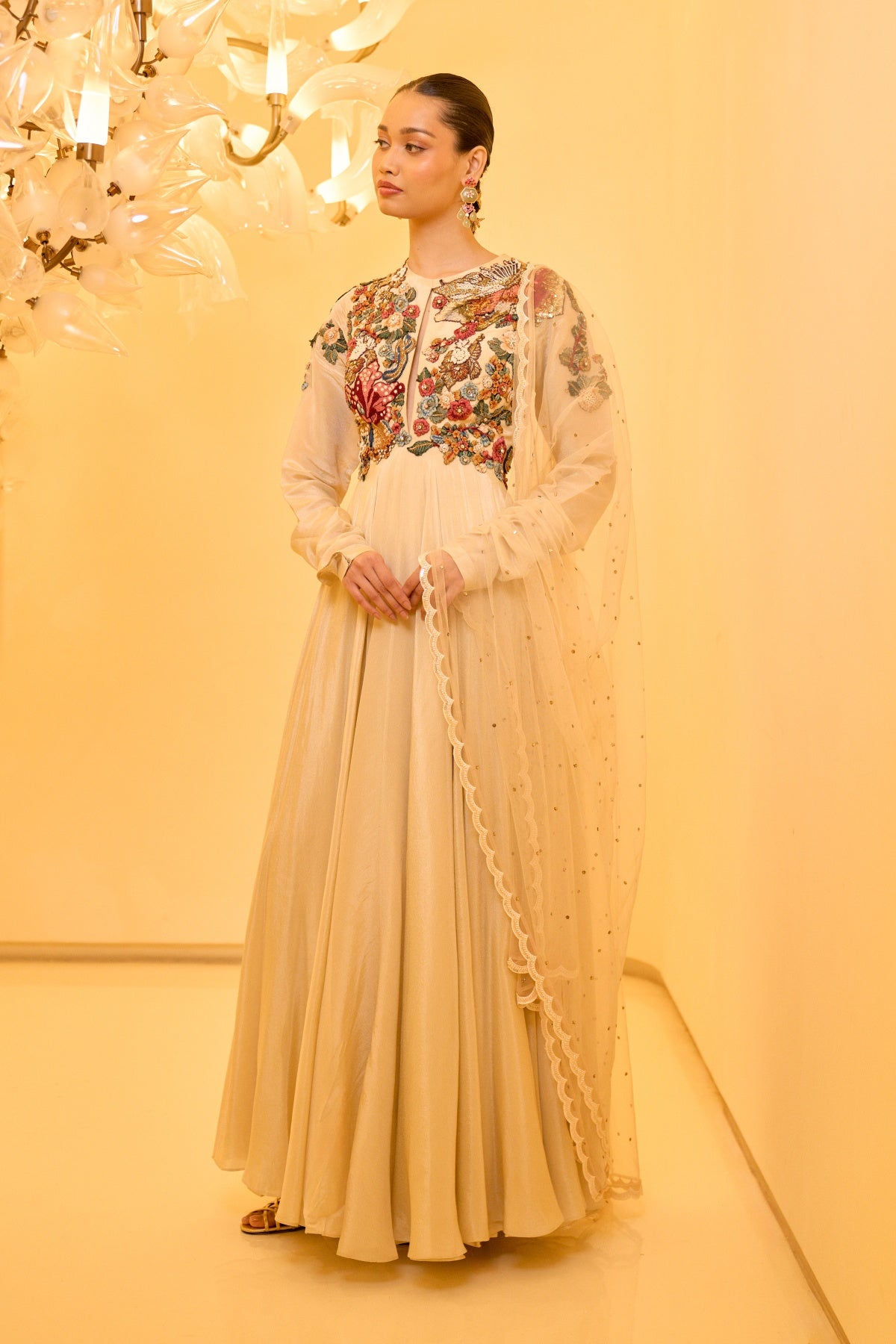 FLORAL EMBROIDERED ANARKALI SET