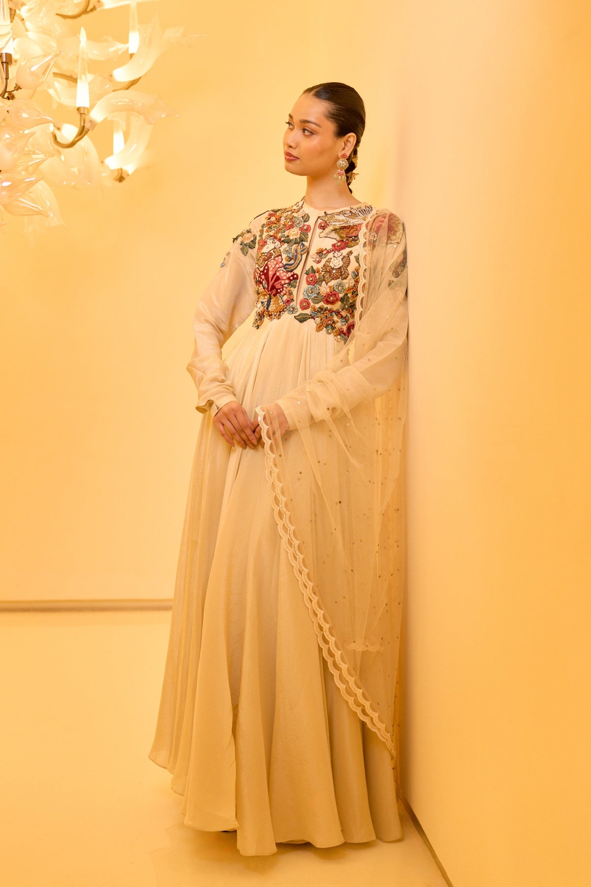 FLORAL EMBROIDERED ANARKALI SET