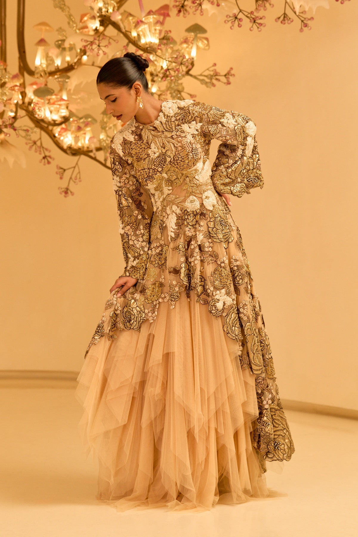GILDED BOTANICAL SKIRT SET