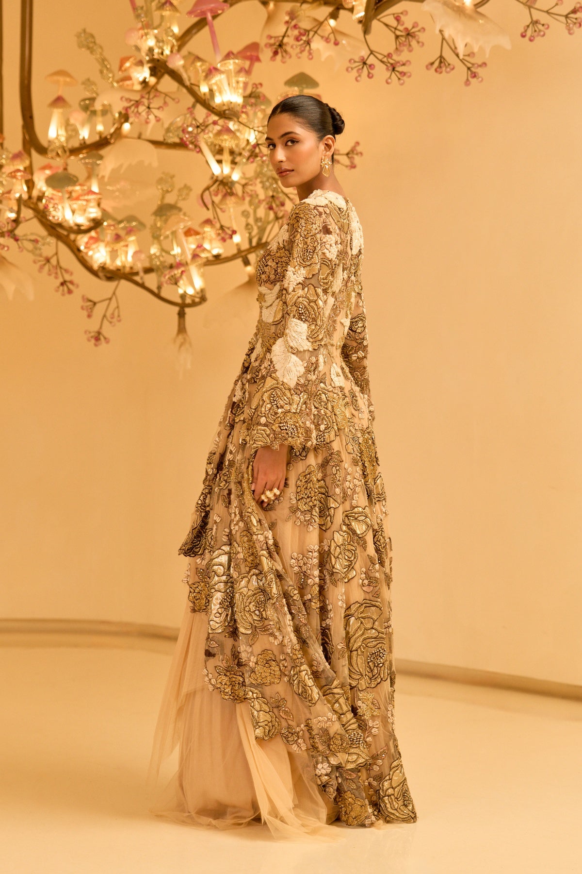 GILDED BOTANICAL SKIRT SET