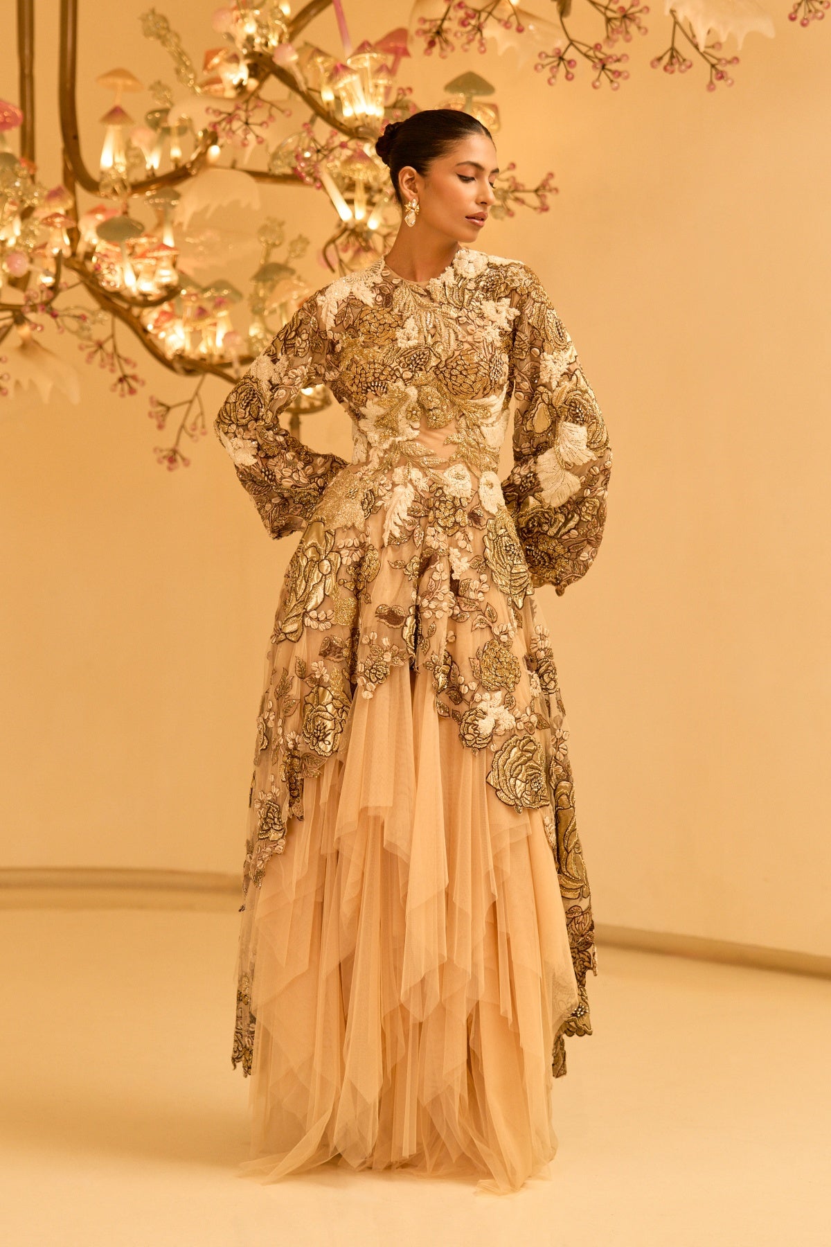 GILDED BOTANICAL SKIRT SET