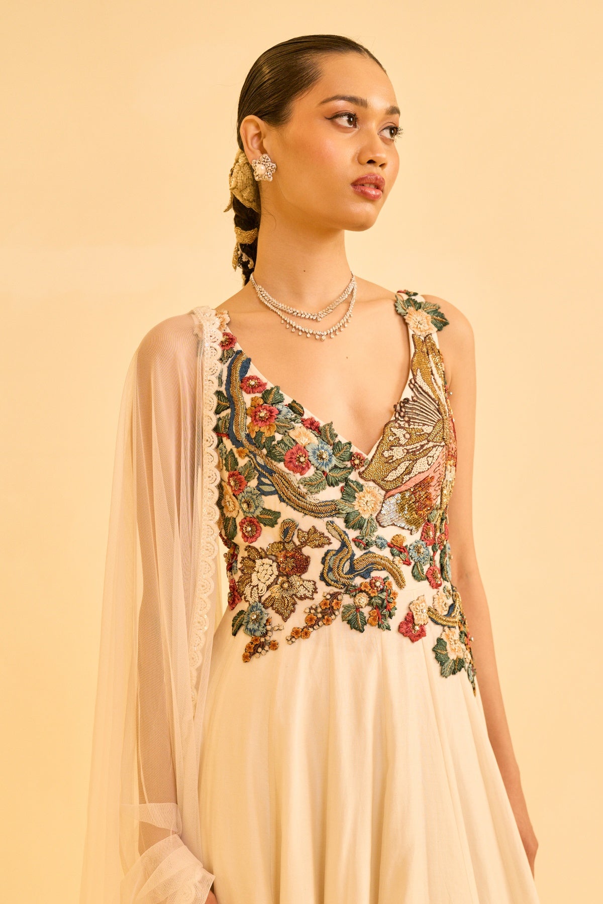 IVORY BLOOM ANARKALI SET