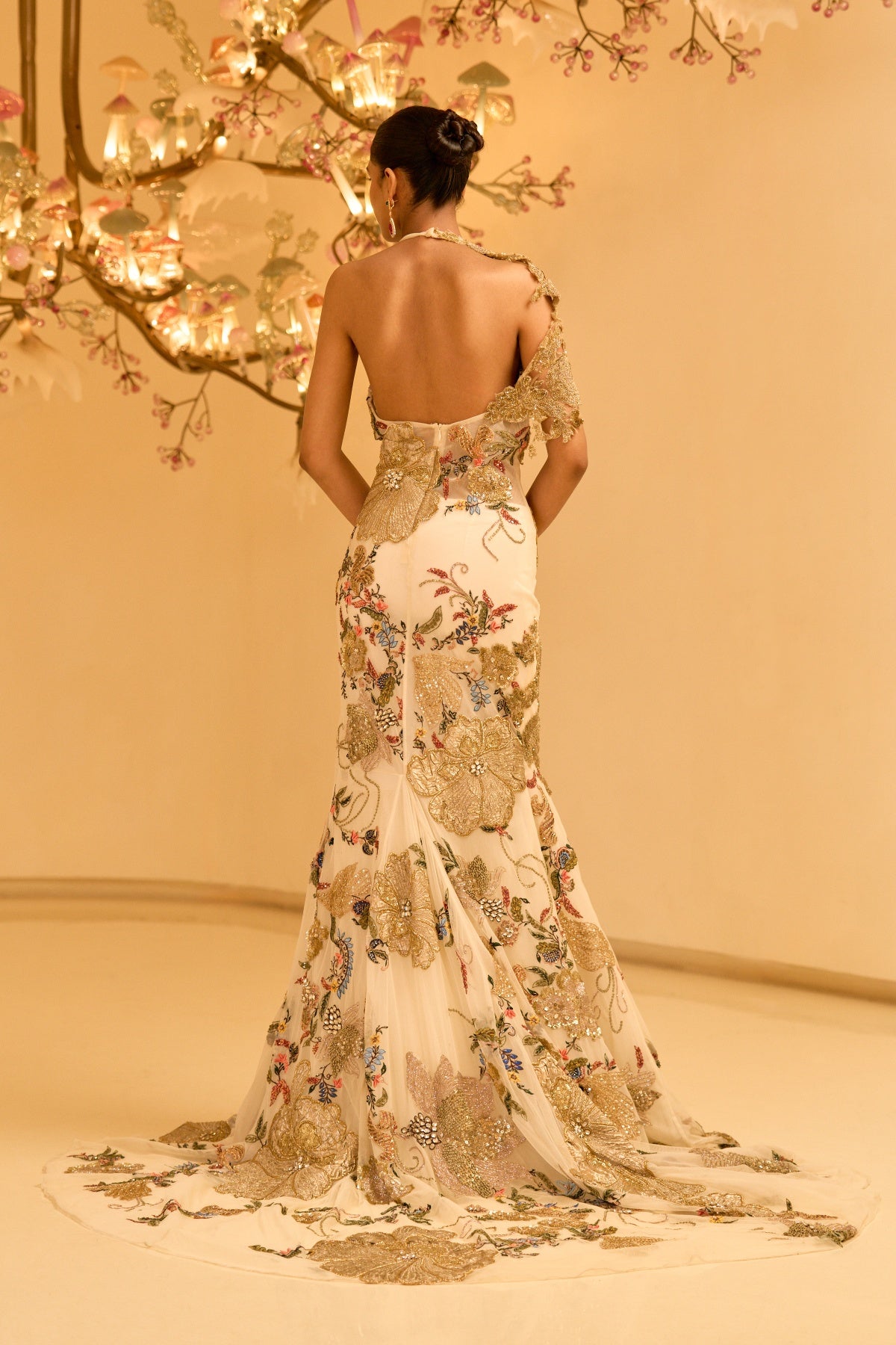 IVORY BOTANICAL GOWN