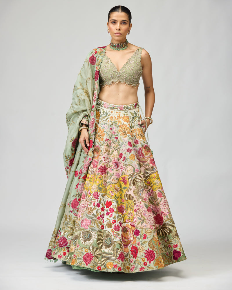 MODAL DUPION LEHENGA SET