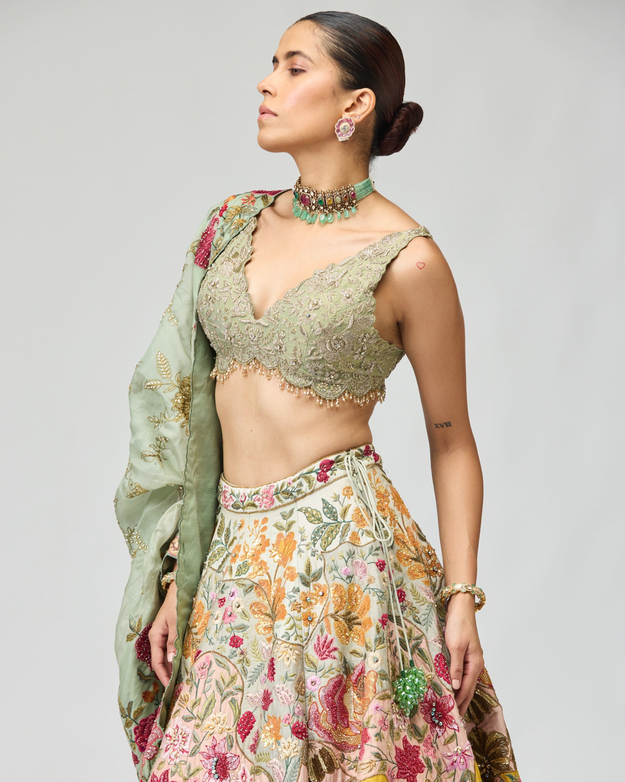MODAL DUPION LEHENGA SET