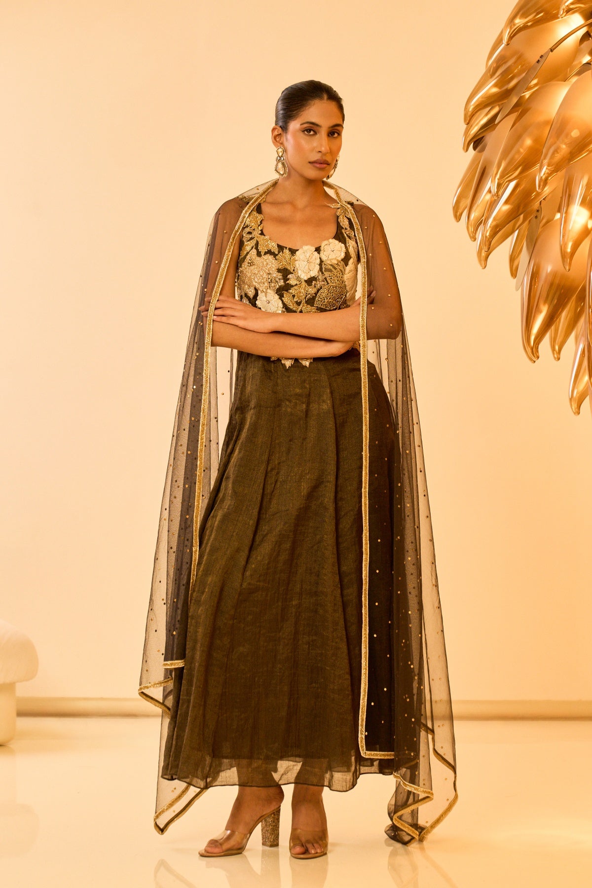 NOIR BLOOM ANARKALI SET