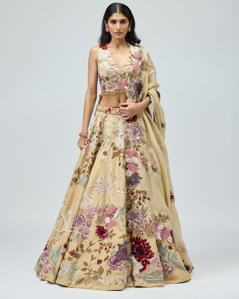 PEACH LEHENGA SET