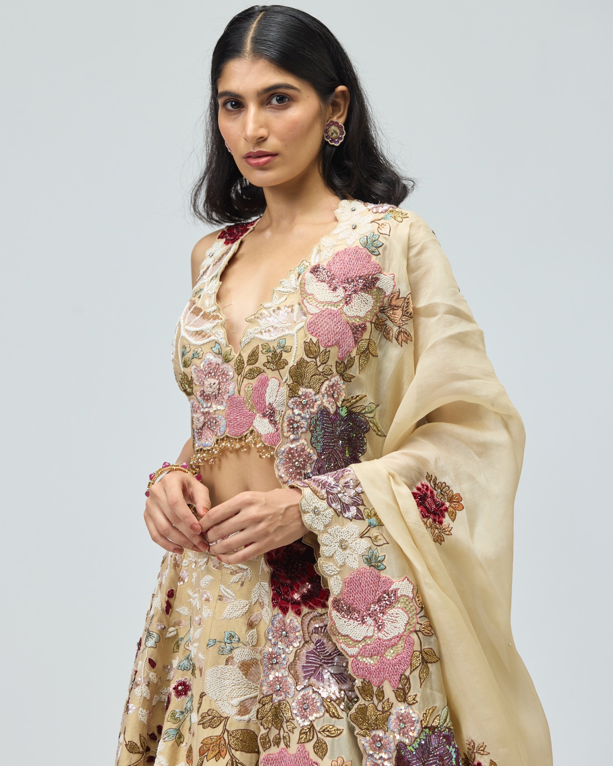 PEACH LEHENGA SET