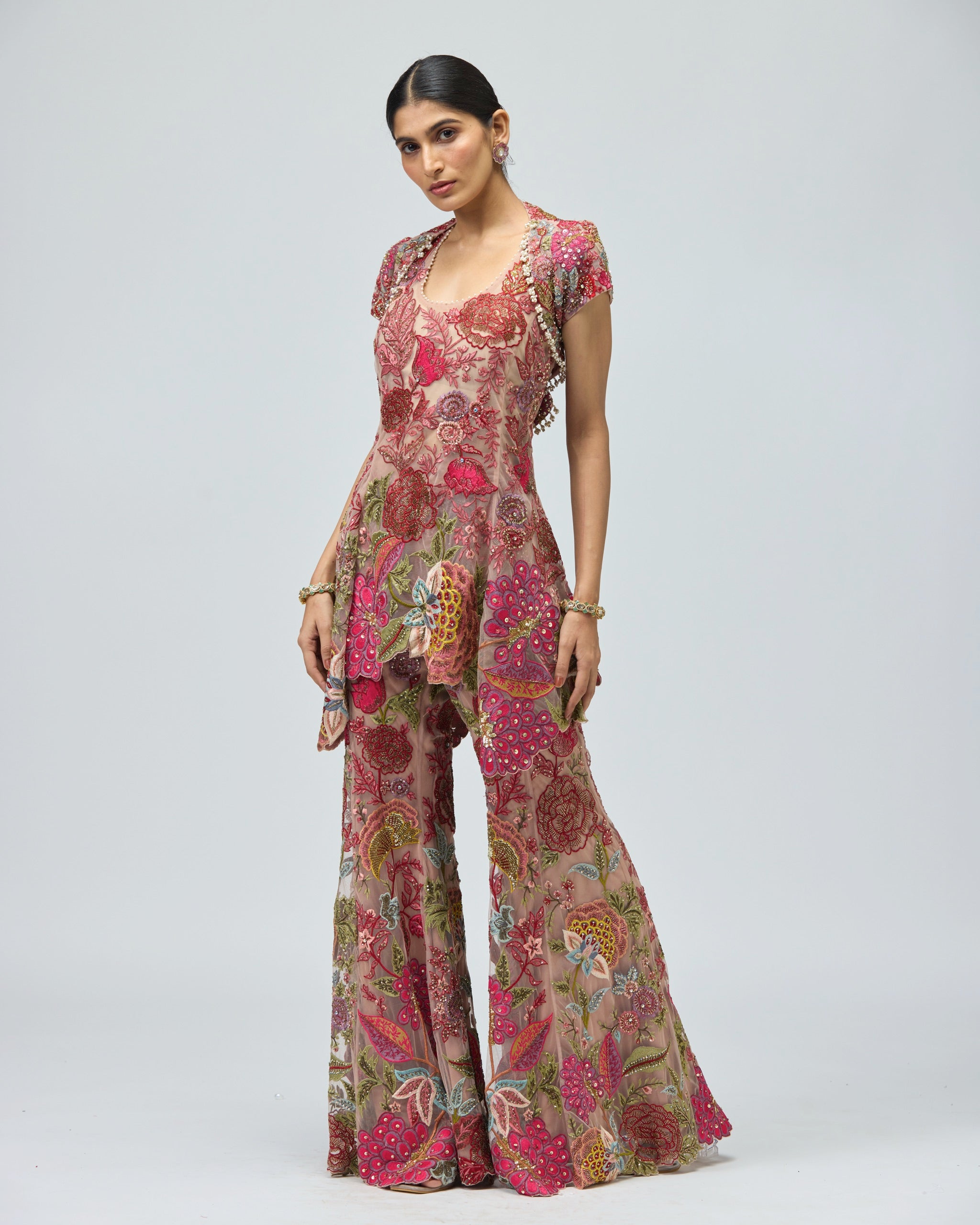 PINK PEPLUM SET
