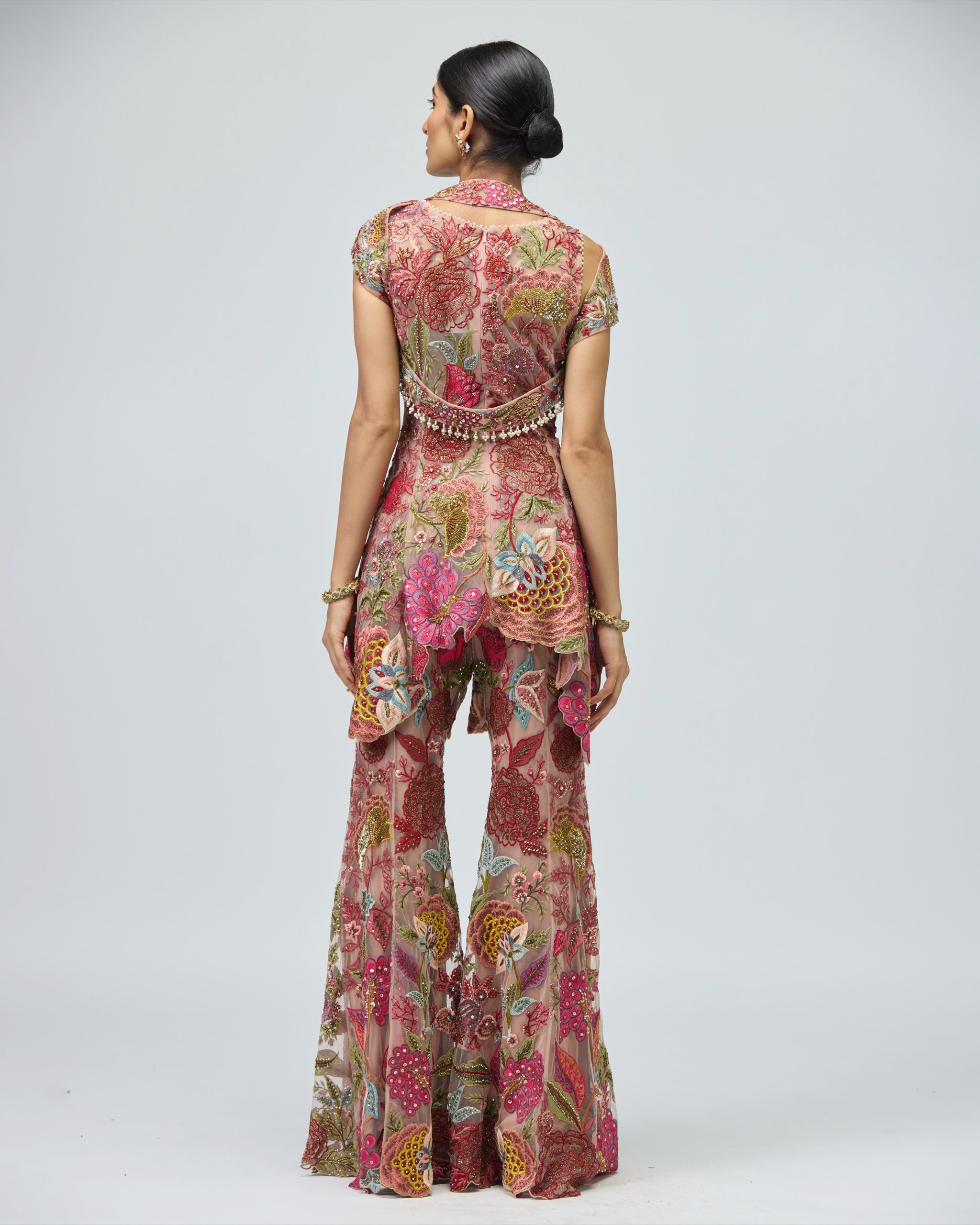 PINK PEPLUM SET