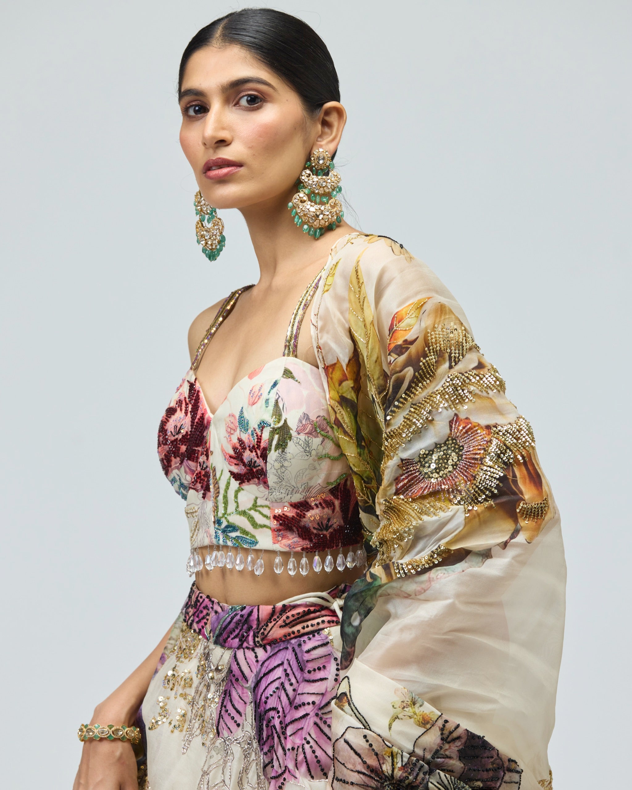 SILK ORGANZA LEHENGA SET